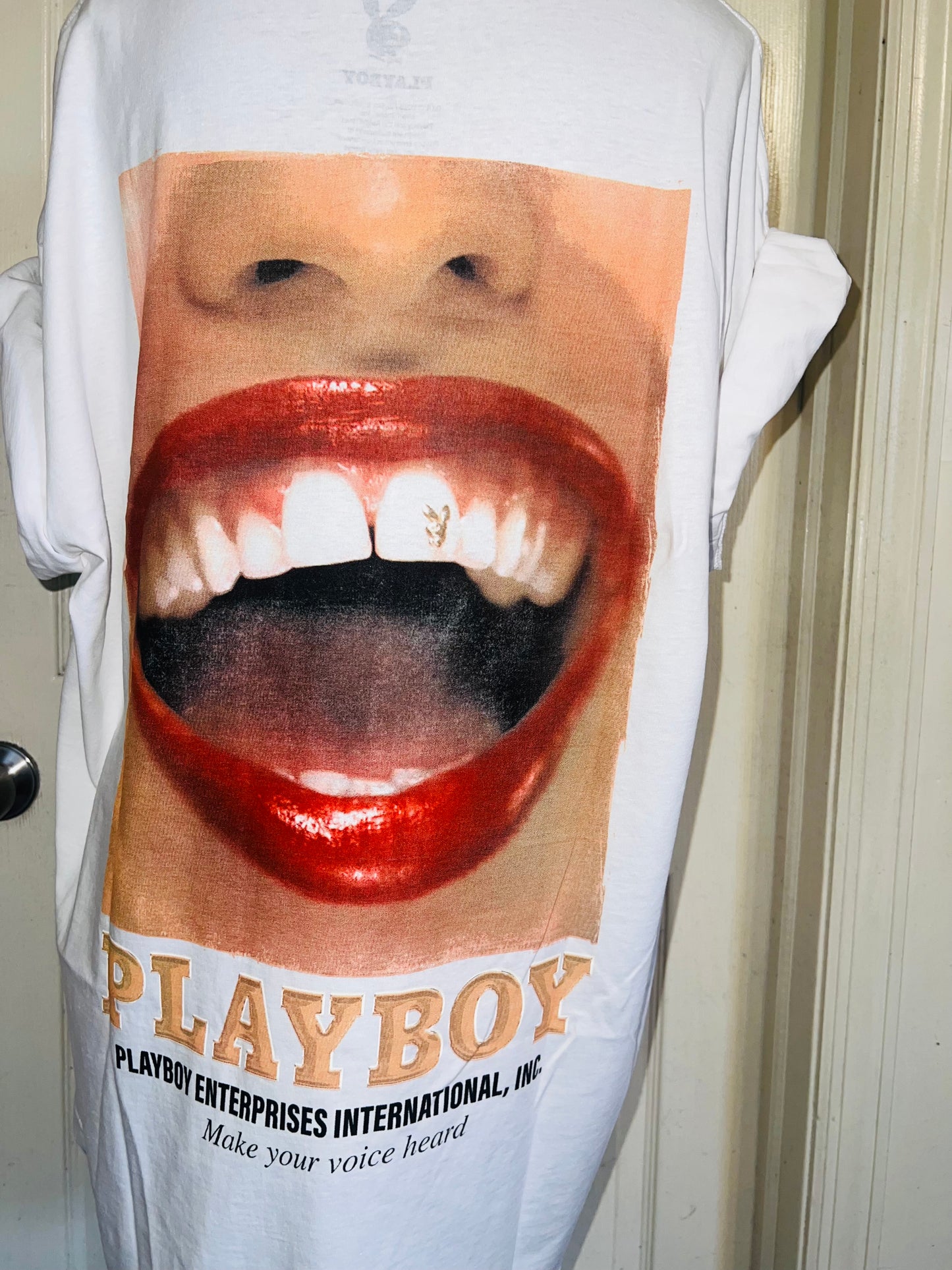 Playboy Double Sided Oversized Distressed Tee