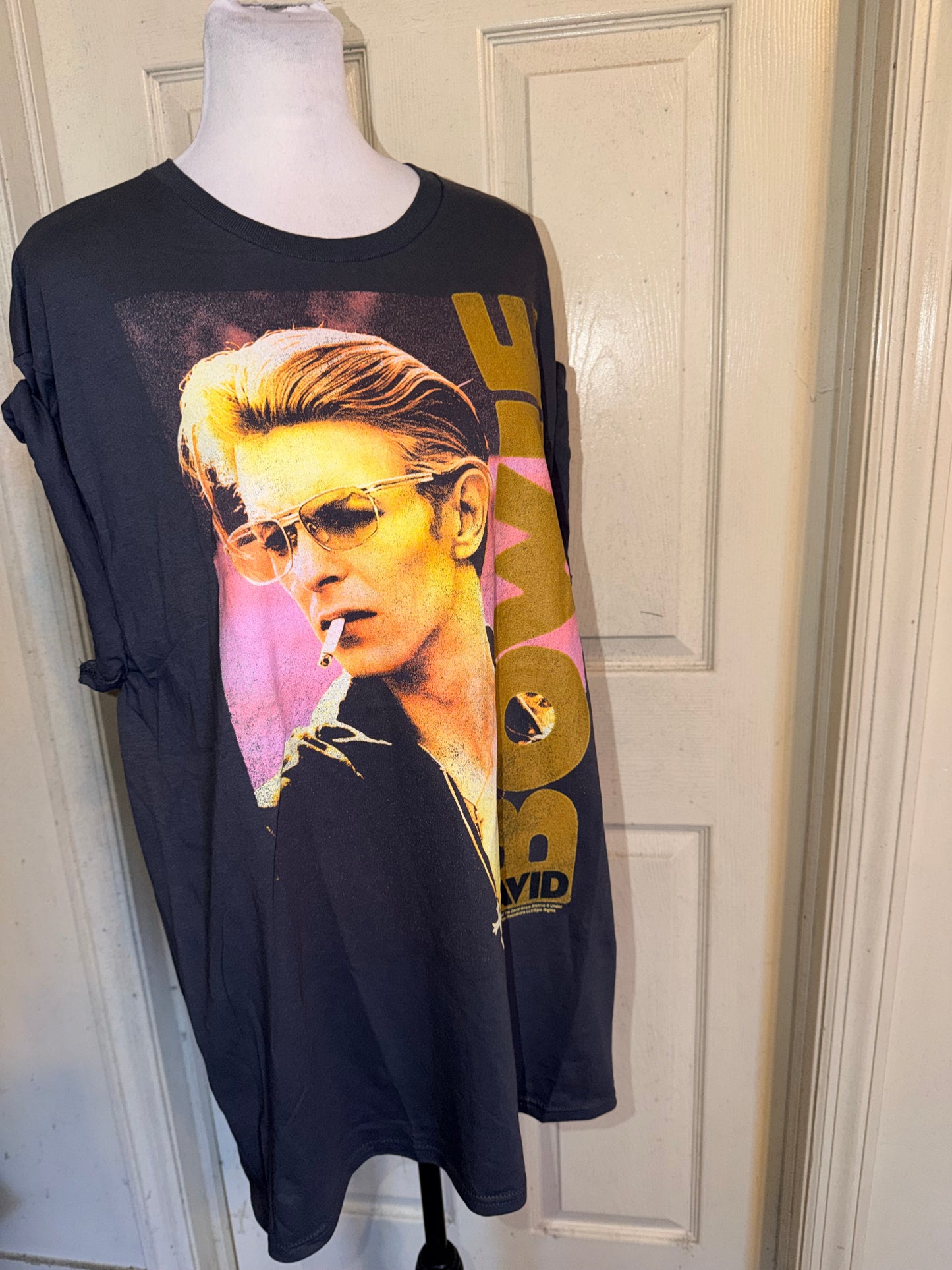 David Bowie Oversized Distressed Tee