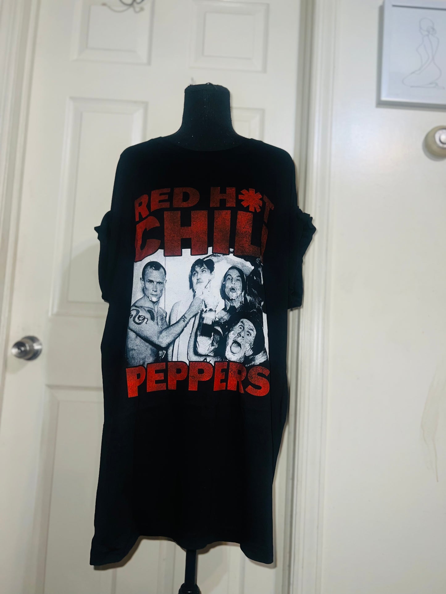 Red Hot Chili Peppers Oversized Distressed Tee