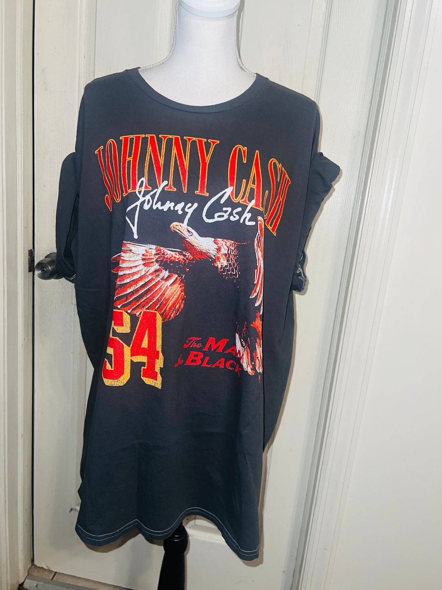 Johnny Cash Double Sided Oversized Distressed Tee