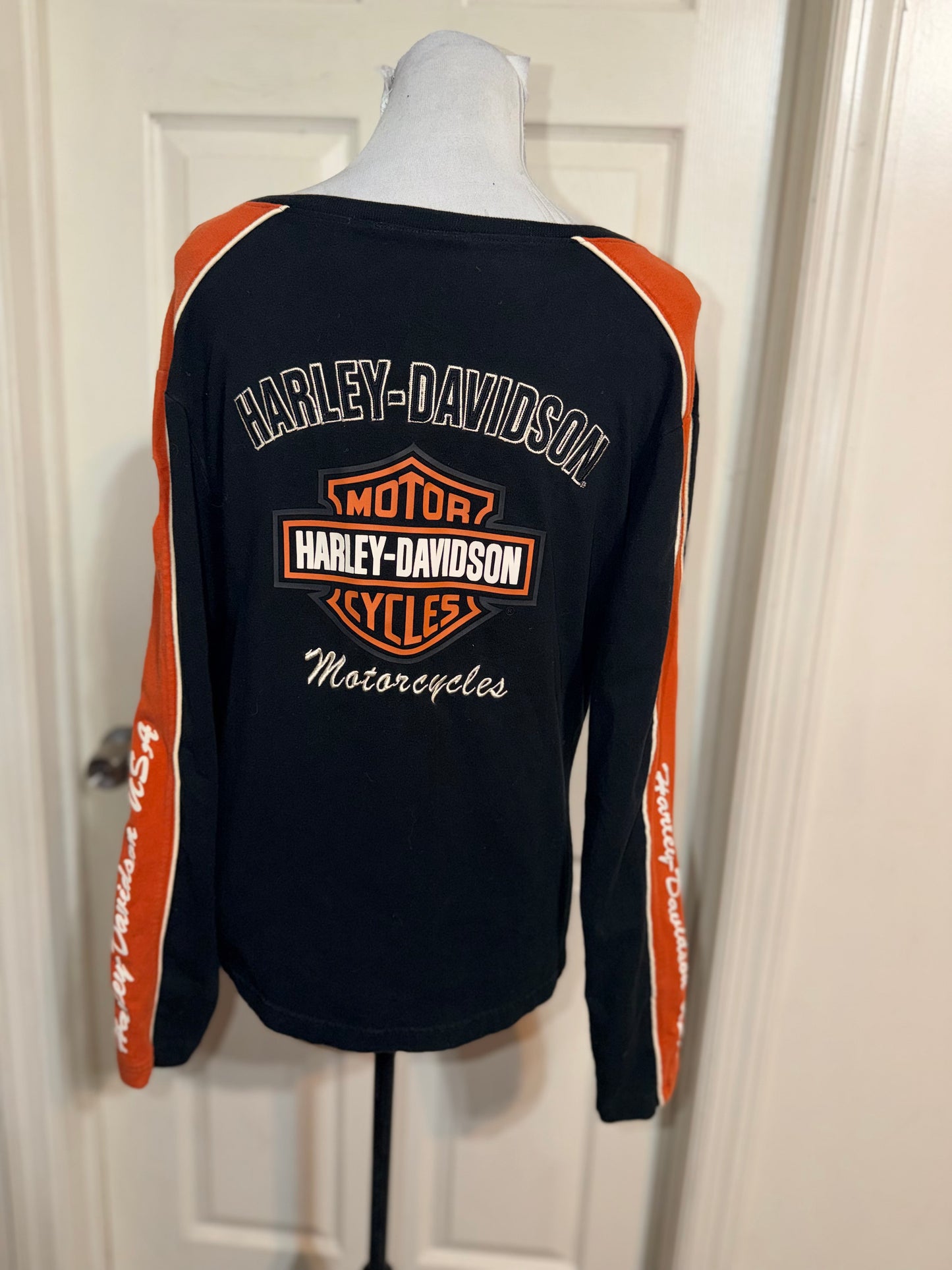 Harley Davidson Double Sided Oversized Long Sleeve Jersey Shirt