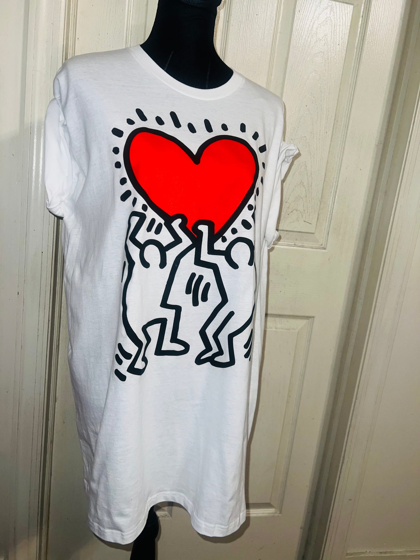 Keith Haring Oversized Distressed Tee