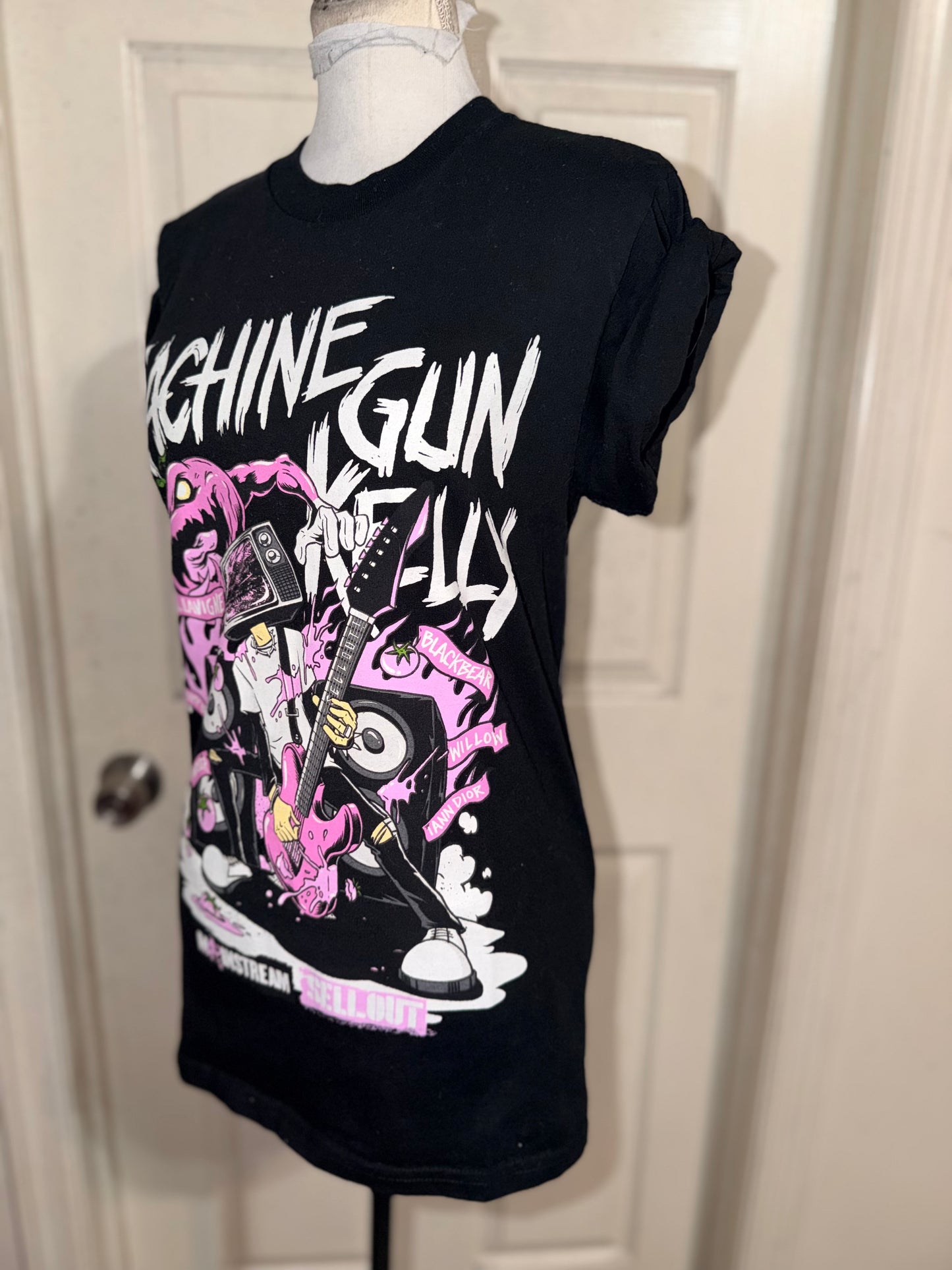 Machine Gun Kelly ft. Avril Lavigne Double Sided Oversized Distressed Tee