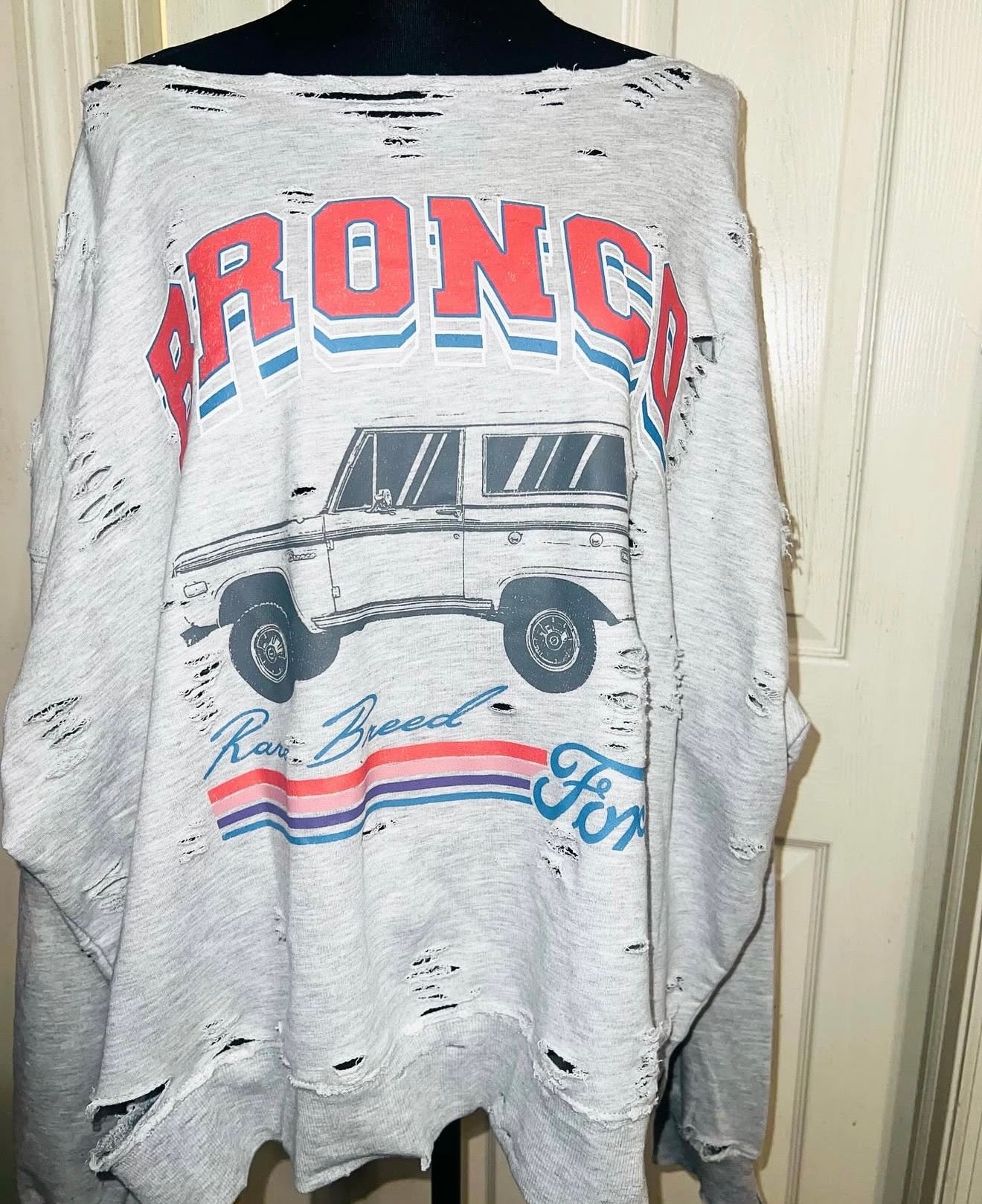 Ford Bronco Oversized Distressed Sweatshirt