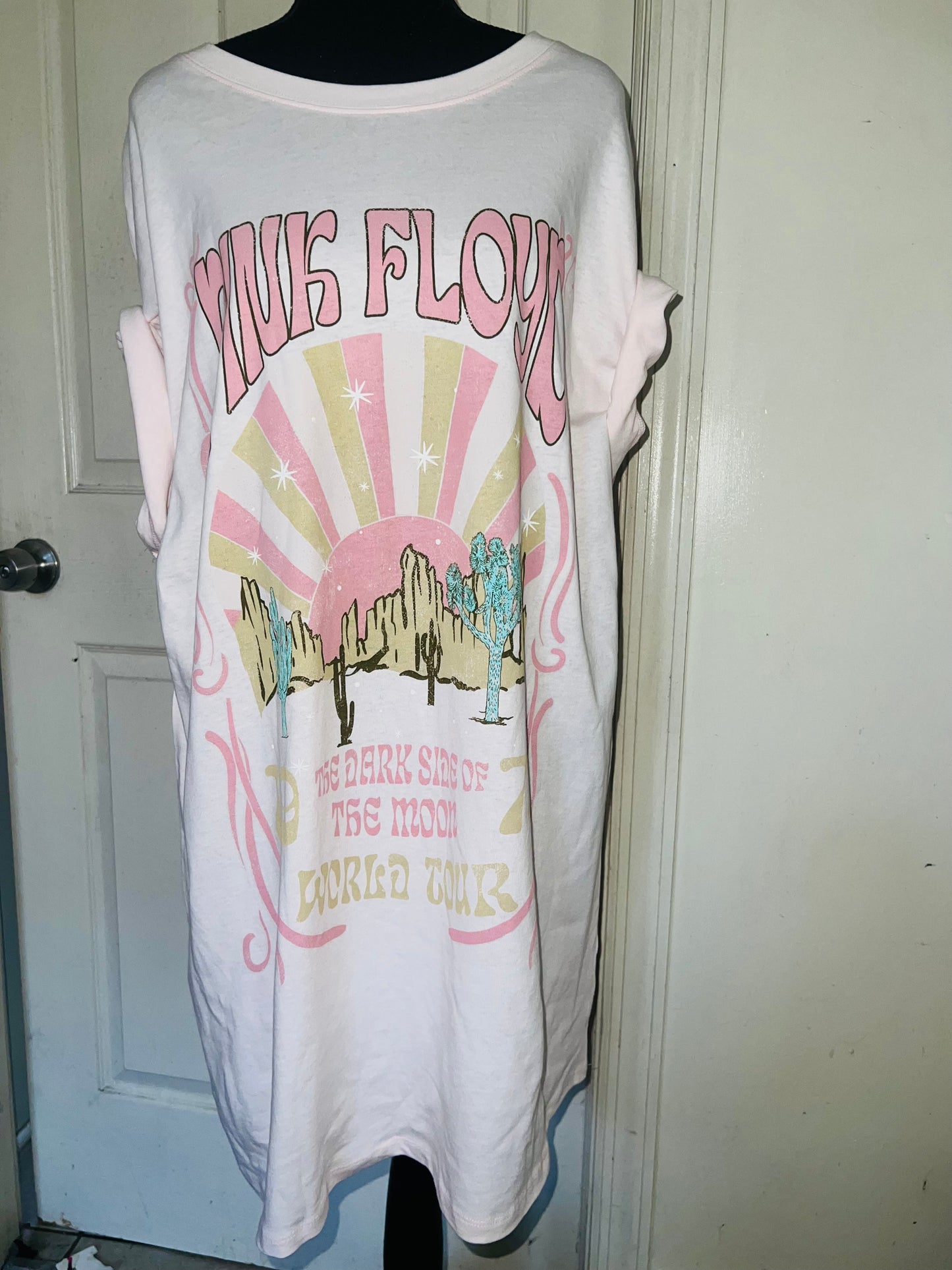 Pink Floyd Oversized Distressed Dress