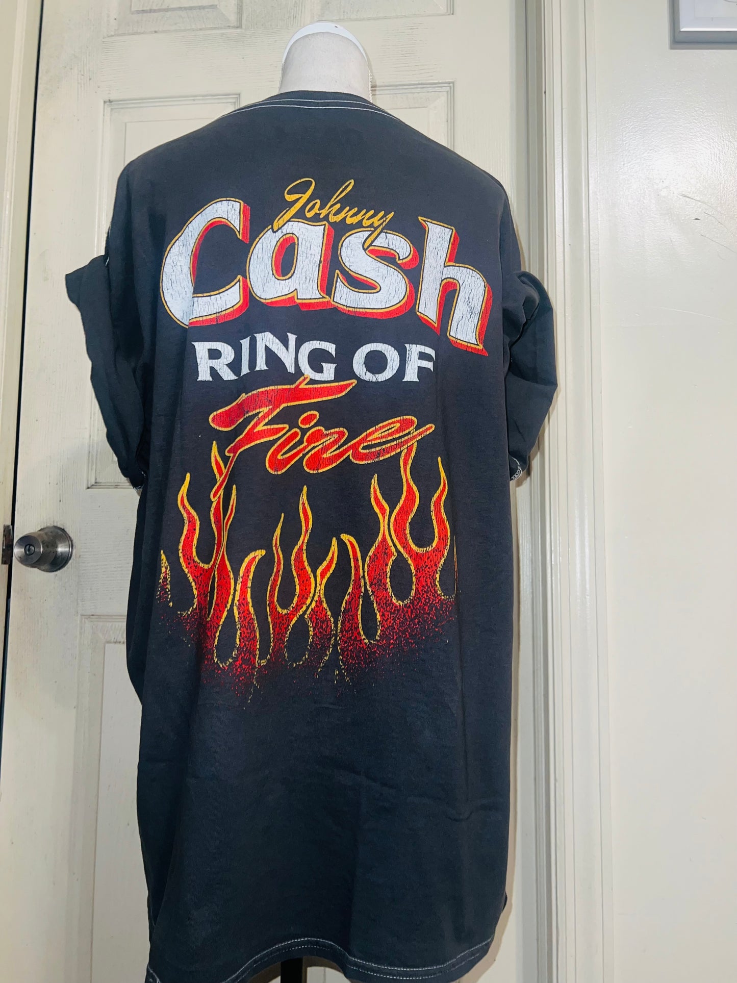 Johnny Cash Double Sided Oversized Distressed Tee