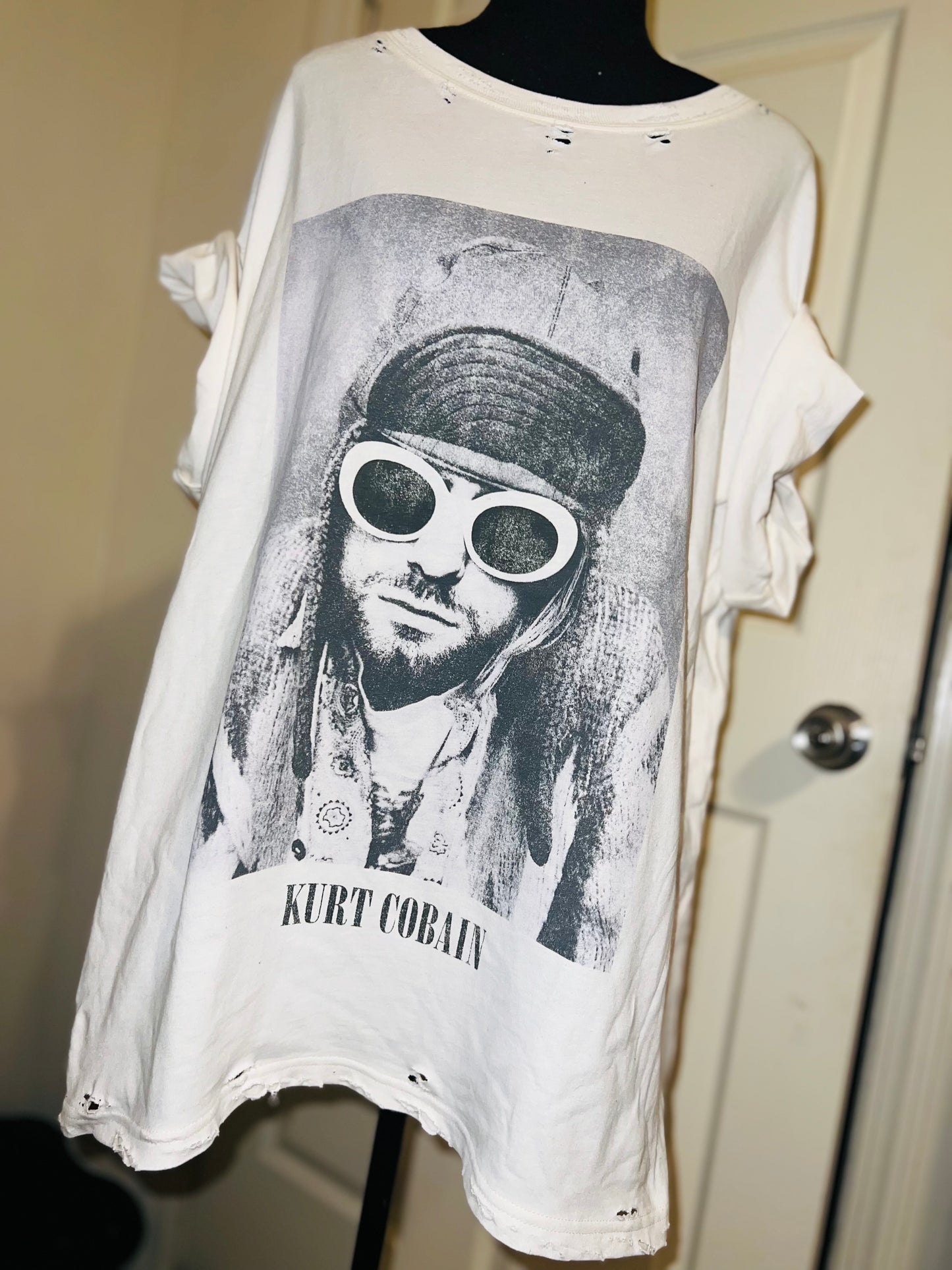 Kurt Cobain Oversized Distressed Tee