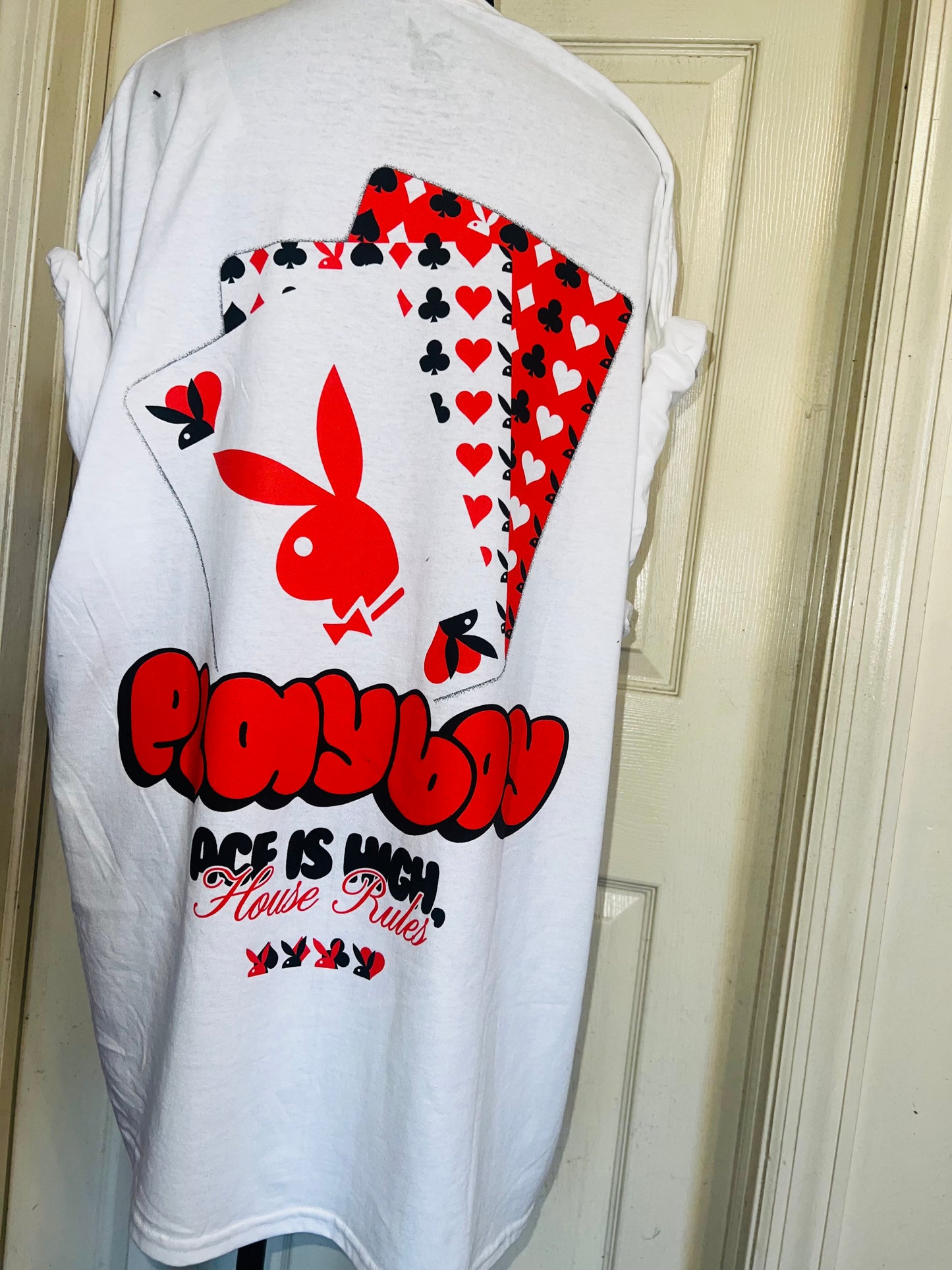 Playboy Double Sided Oversized Distressed Tee