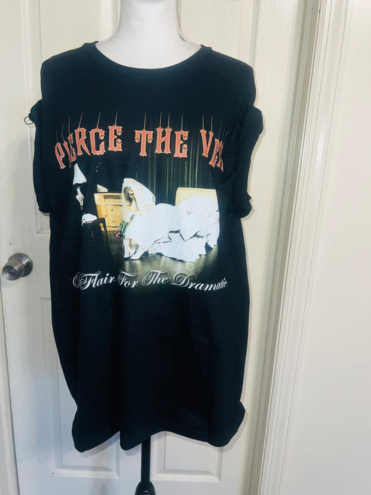 Pierce the Veil Oversized Distressed Tee