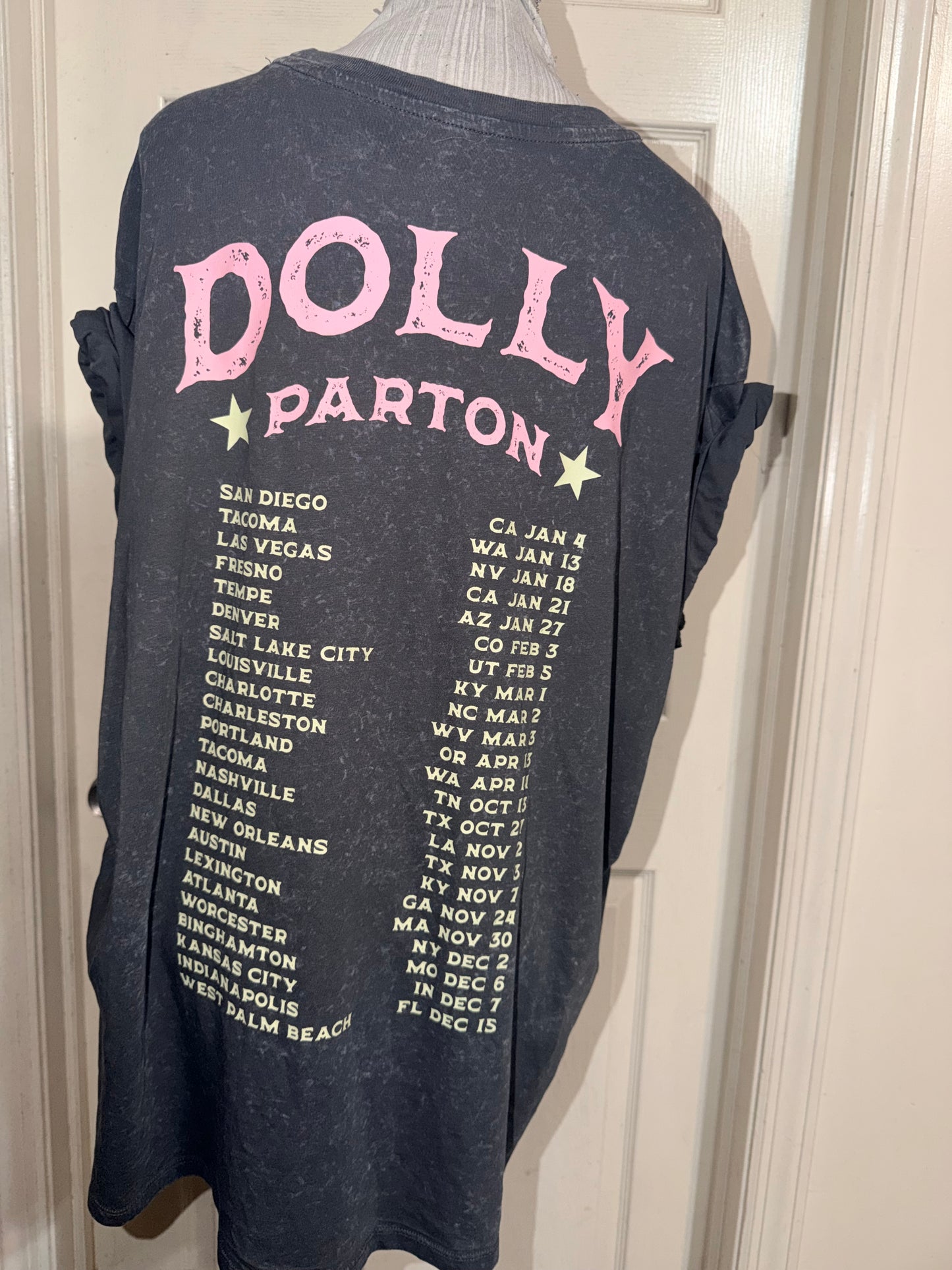 Dolly Parton Double Sided Oversized Distressed Tee