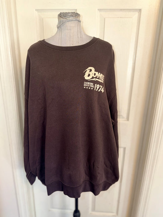 David Bowie Double Sided Oversized Sweatshirt