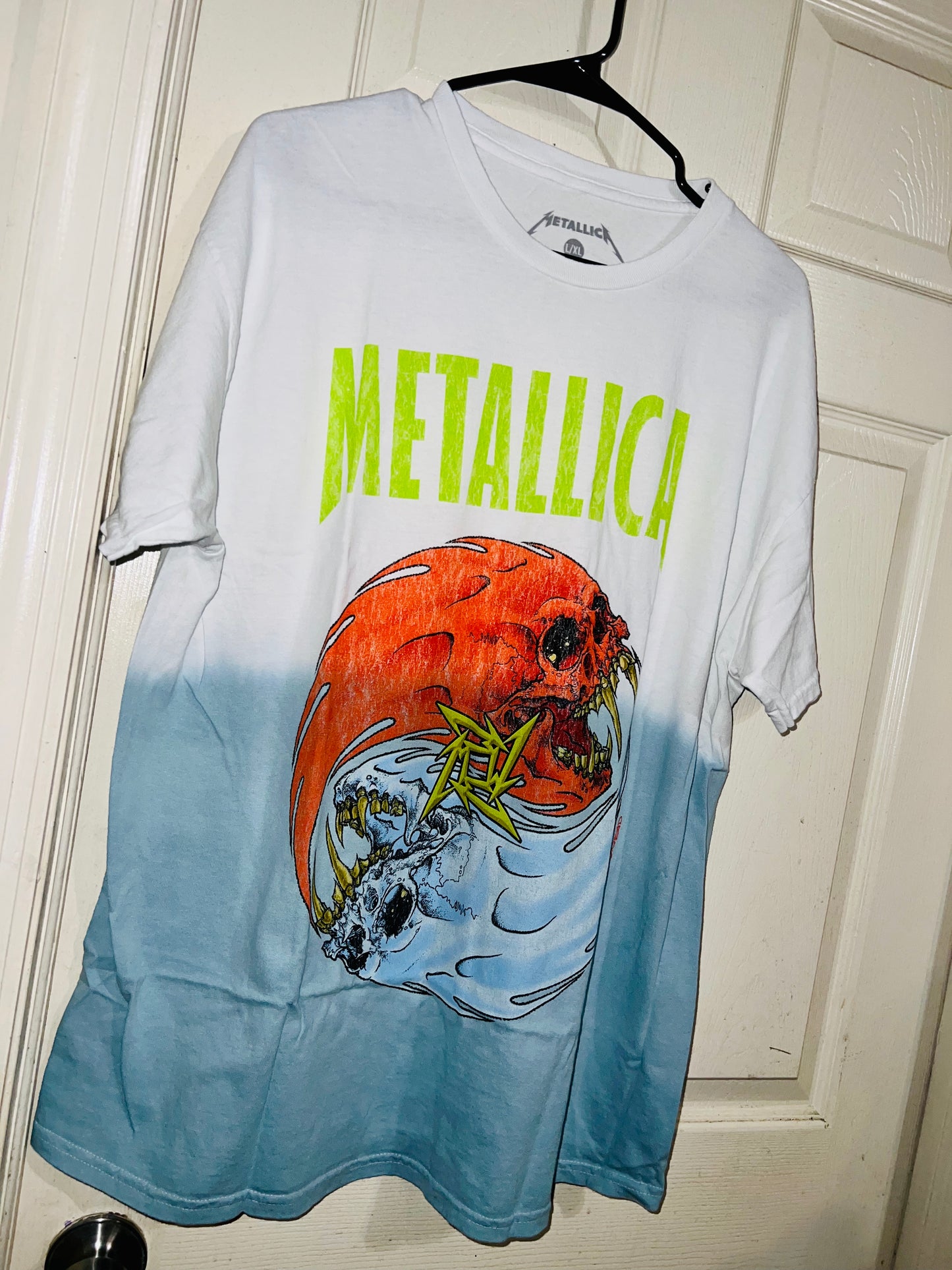 Metallica Tie Die Oversized Distressed Tee