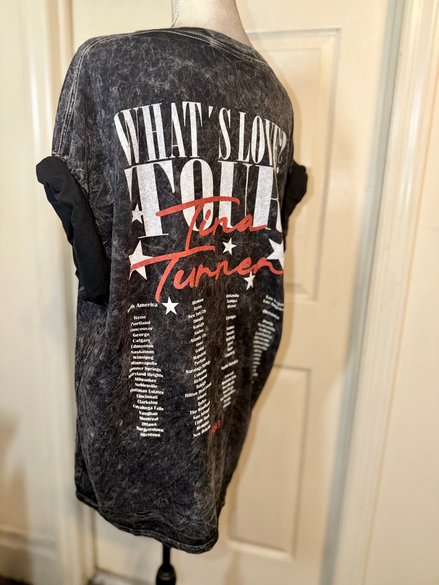 Tina Turner Double Sided Oversized Distressed Tee