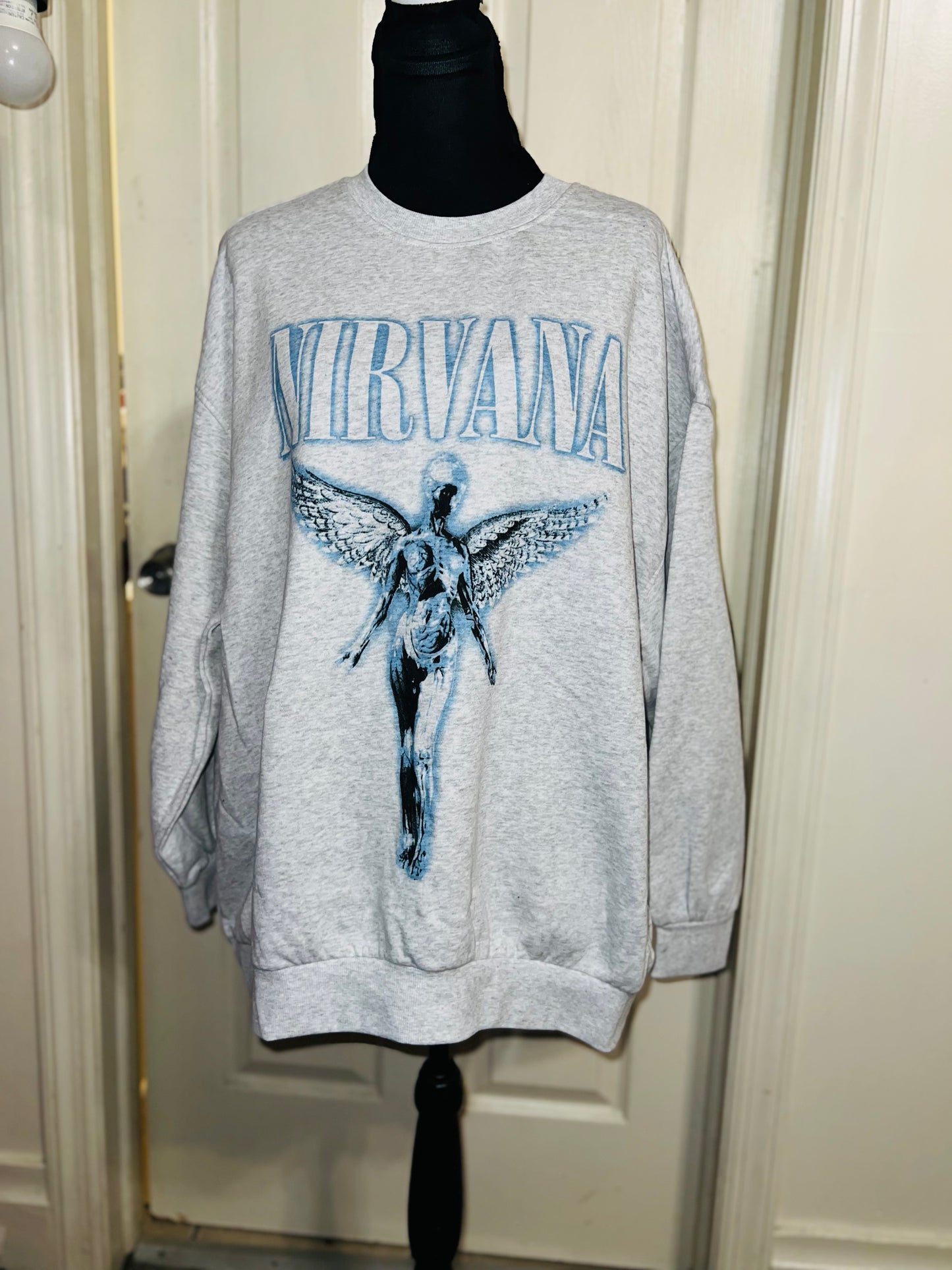 Nirvana Oversized Distressed Sweatshirt