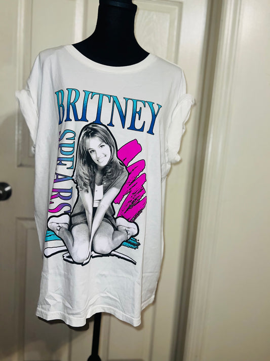 Britney Spears Oversized Distressed Tee