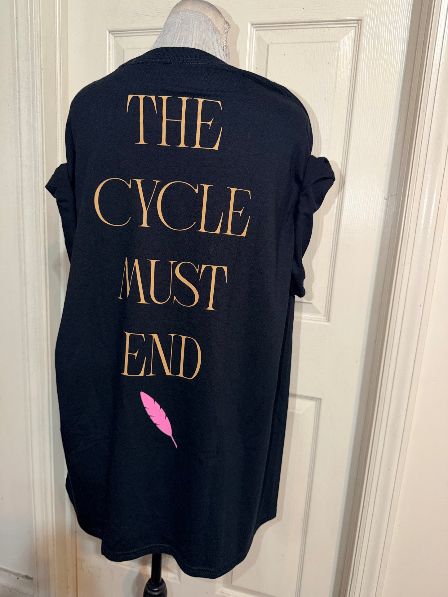 Sleep Token Double Sided Oversized Distressed Tee