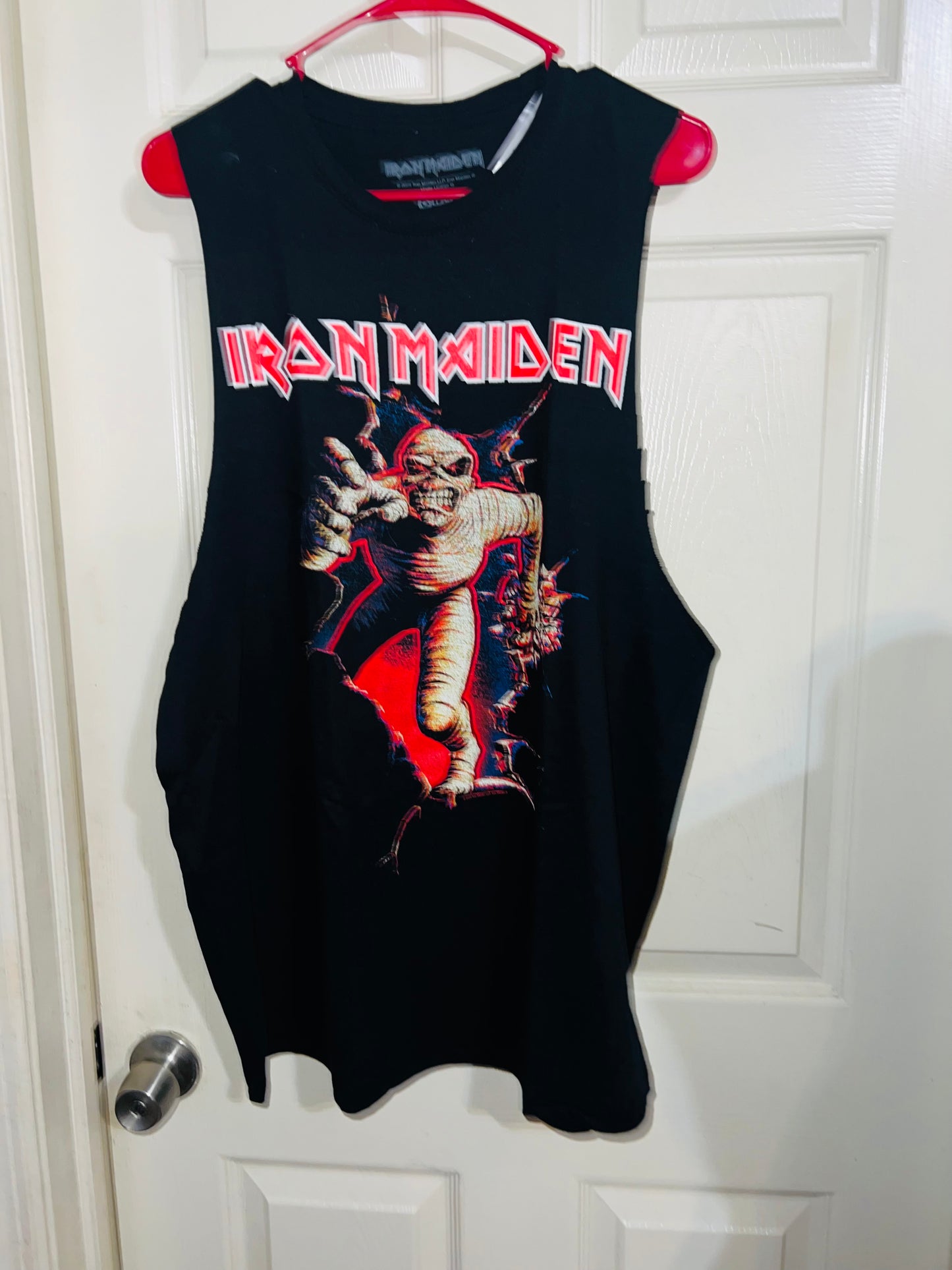 Iron Maiden Oversized Distressed Muscle Tee