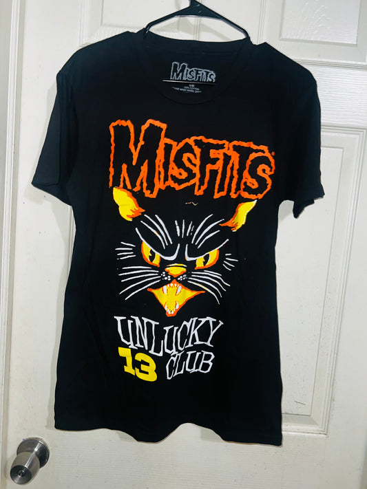 Misfits Unlucky 13 Club Oversized Distressed Tee