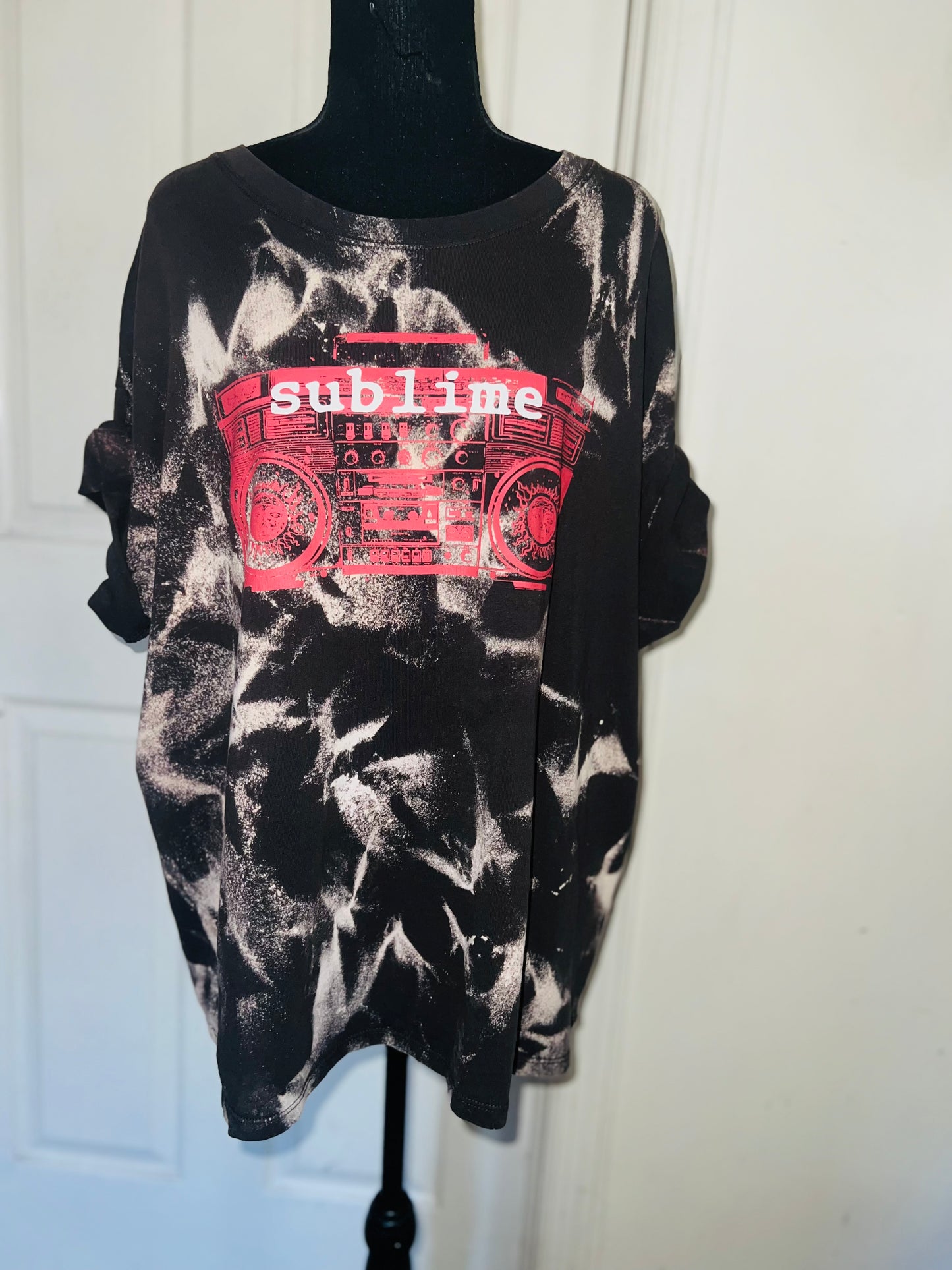 Bleached Sublime Oversized Distressed Tee
