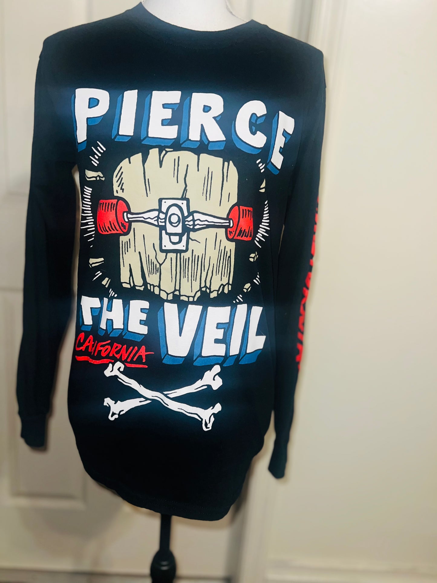 Pierce the Veil Oversized Distressed Long Sleeve Shirt