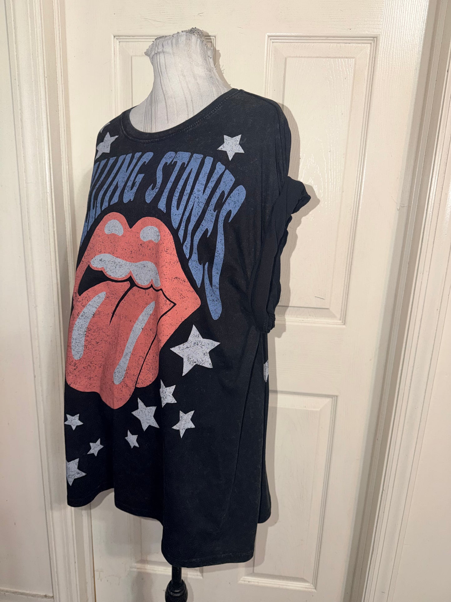 The Rolling Stones Double Sided Oversized Distressed Tee