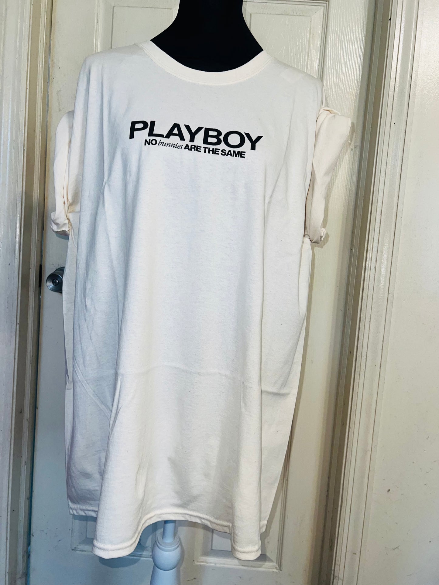 Playboy Double Sided Oversized Distressed Tee