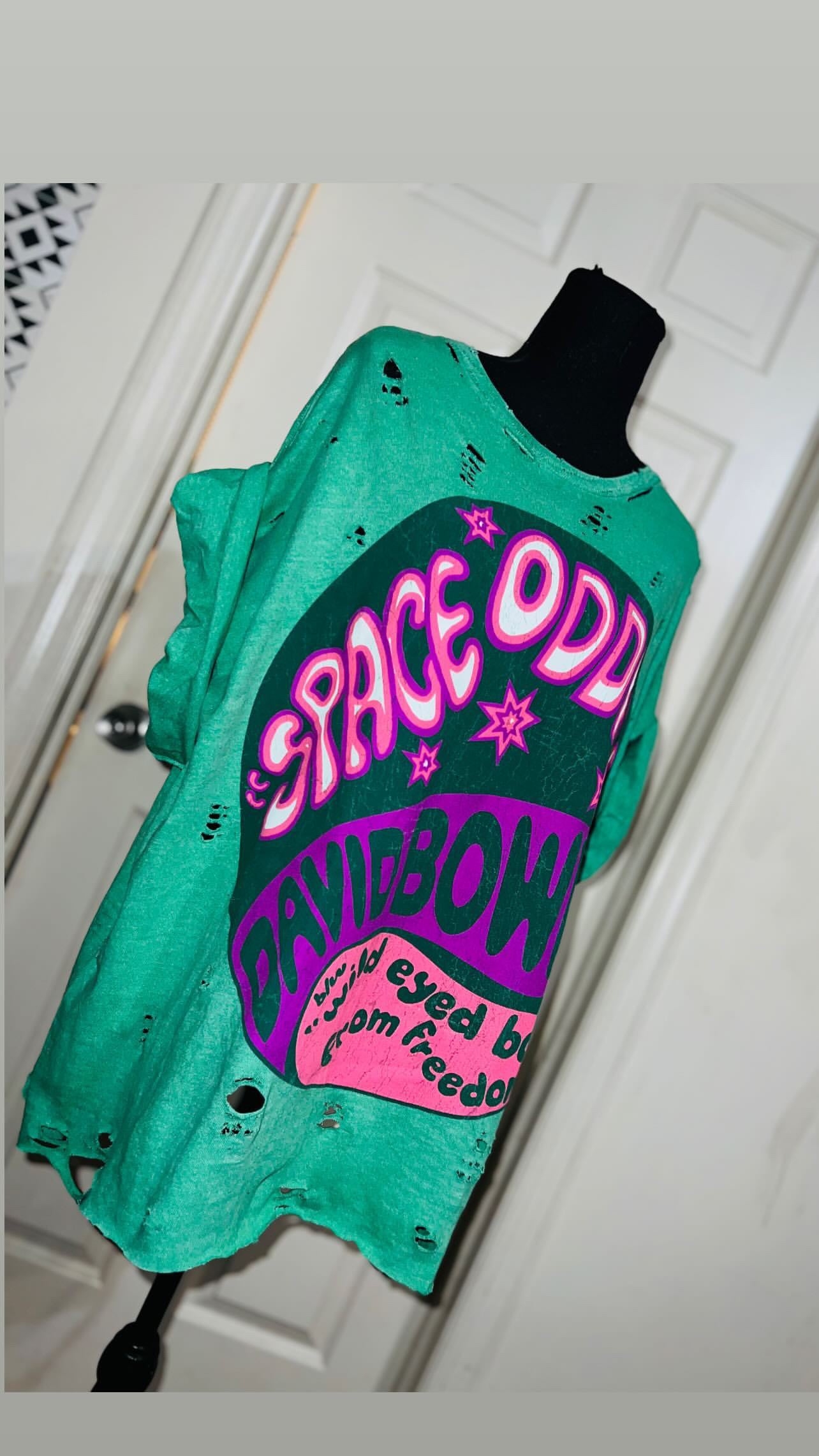 David Bowie Oversized Distressed Tee