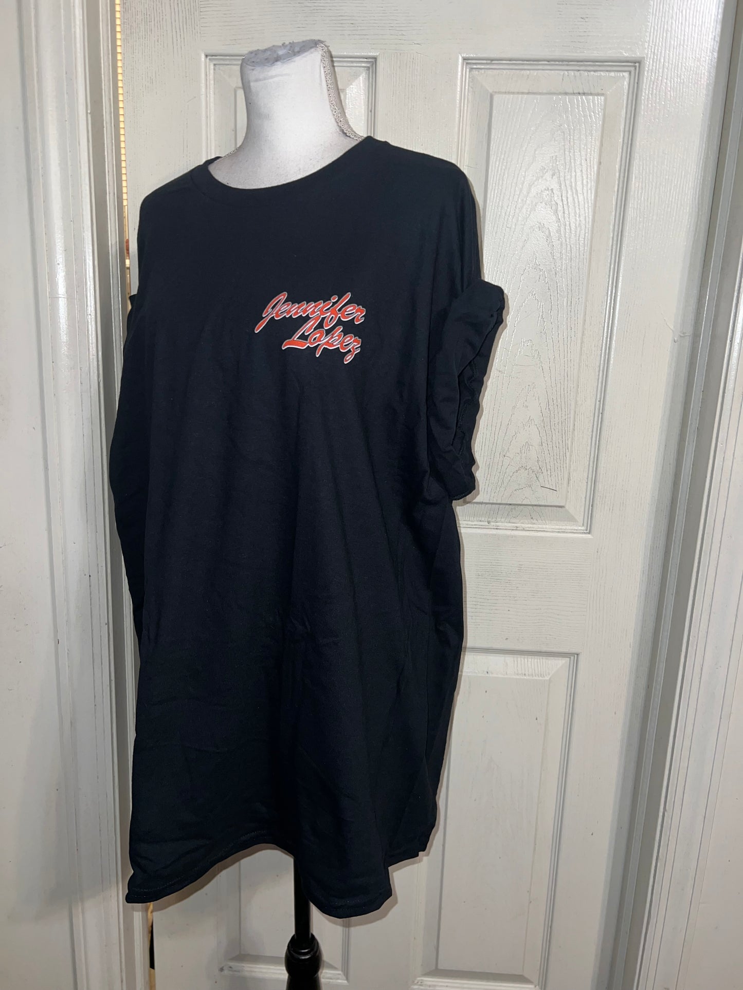 Jennifer Lopez Double Sided Vintage Style Distressed Tee