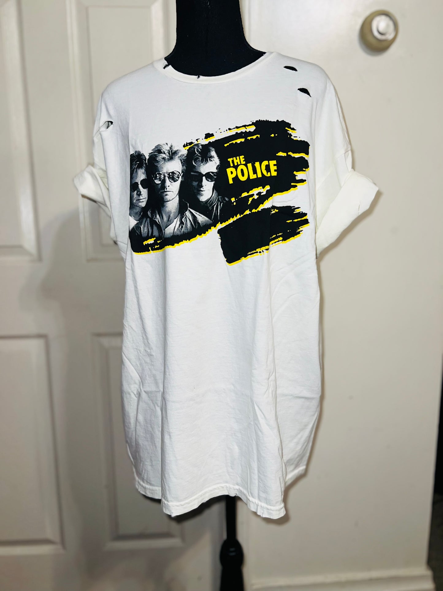 The Police Double Sided Oversized Distressed Tee