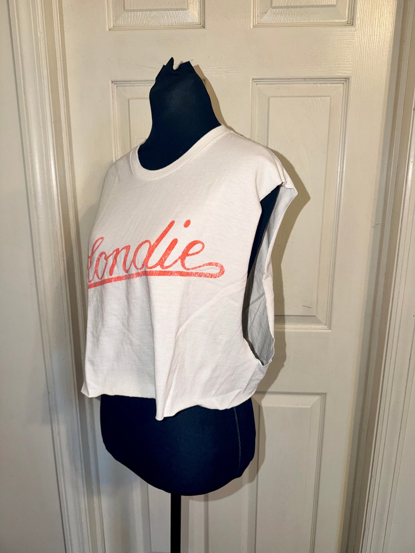 Blondie Oversized Distressed Cropped Tank