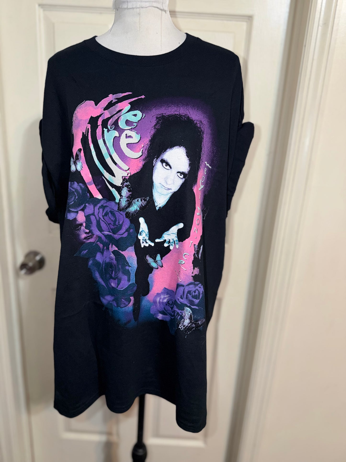 The Cure Double Sided Oversized Distressed Tee