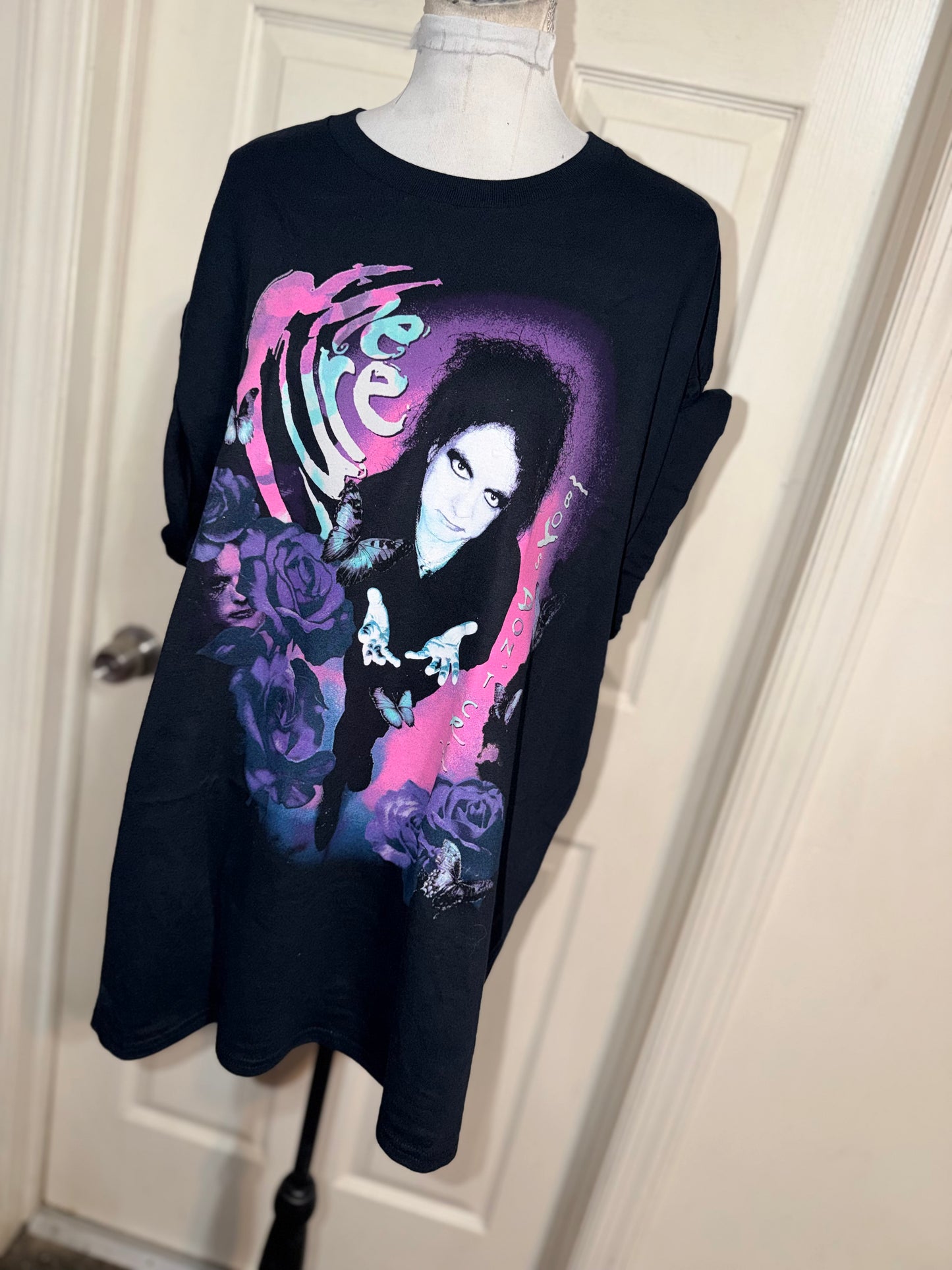 The Cure Double Sided Oversized Distressed Tee