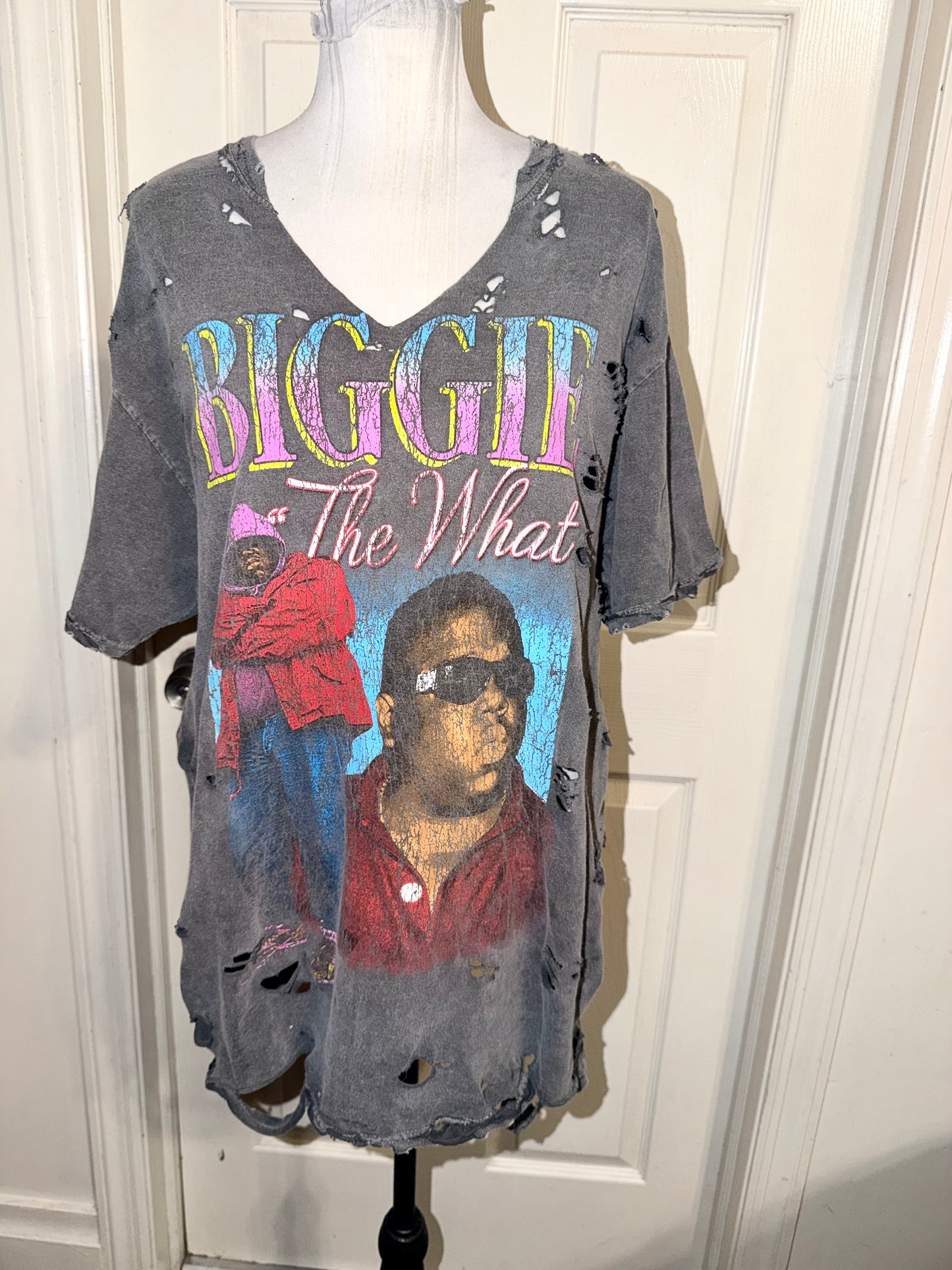 Biggie Smalls Oversized Distressed Tee