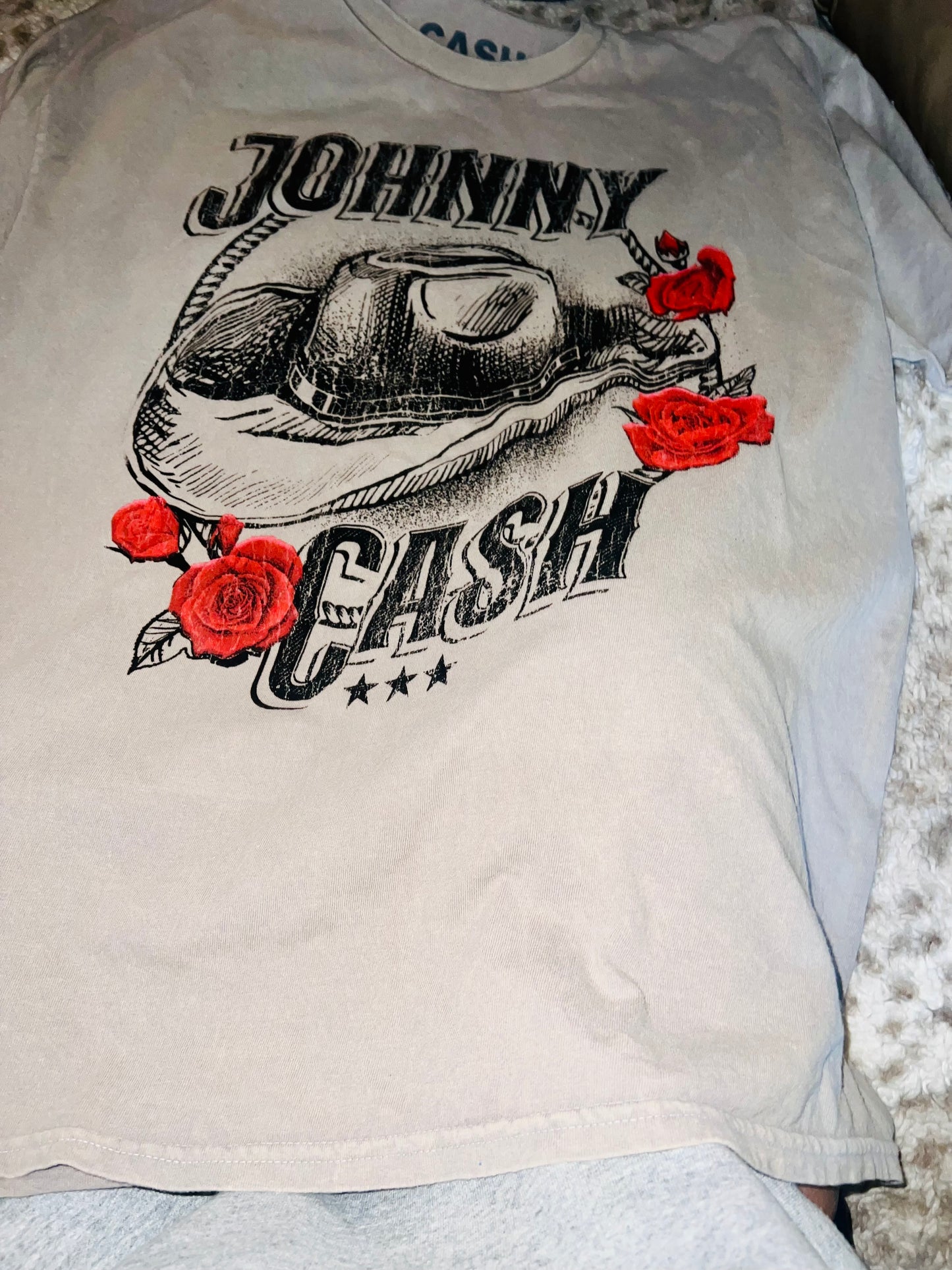 Johnny Cash Oversized Distressed Tee