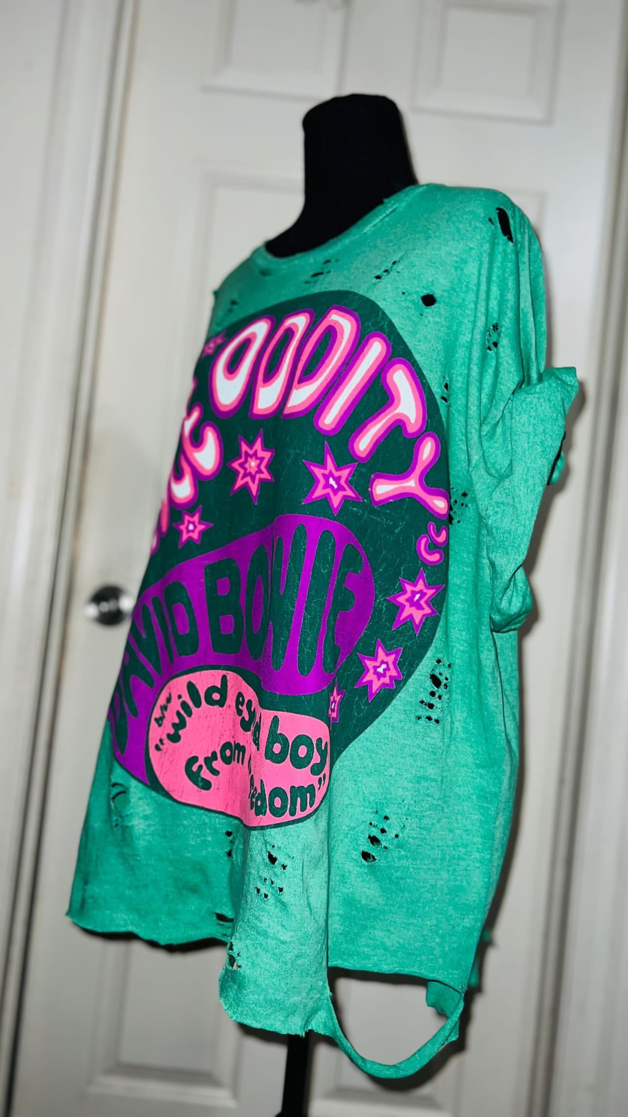 David Bowie Oversized Distressed Tee