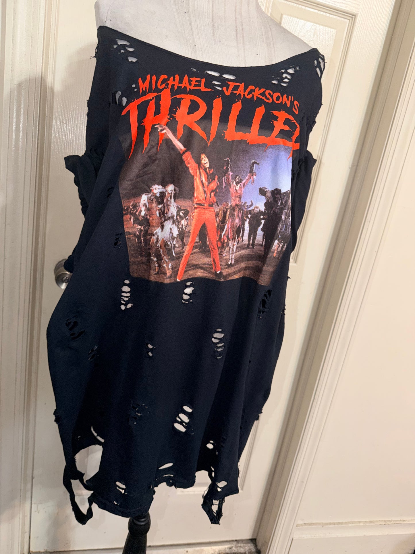 Michael Jackson Thriller Oversized Distressed Tee