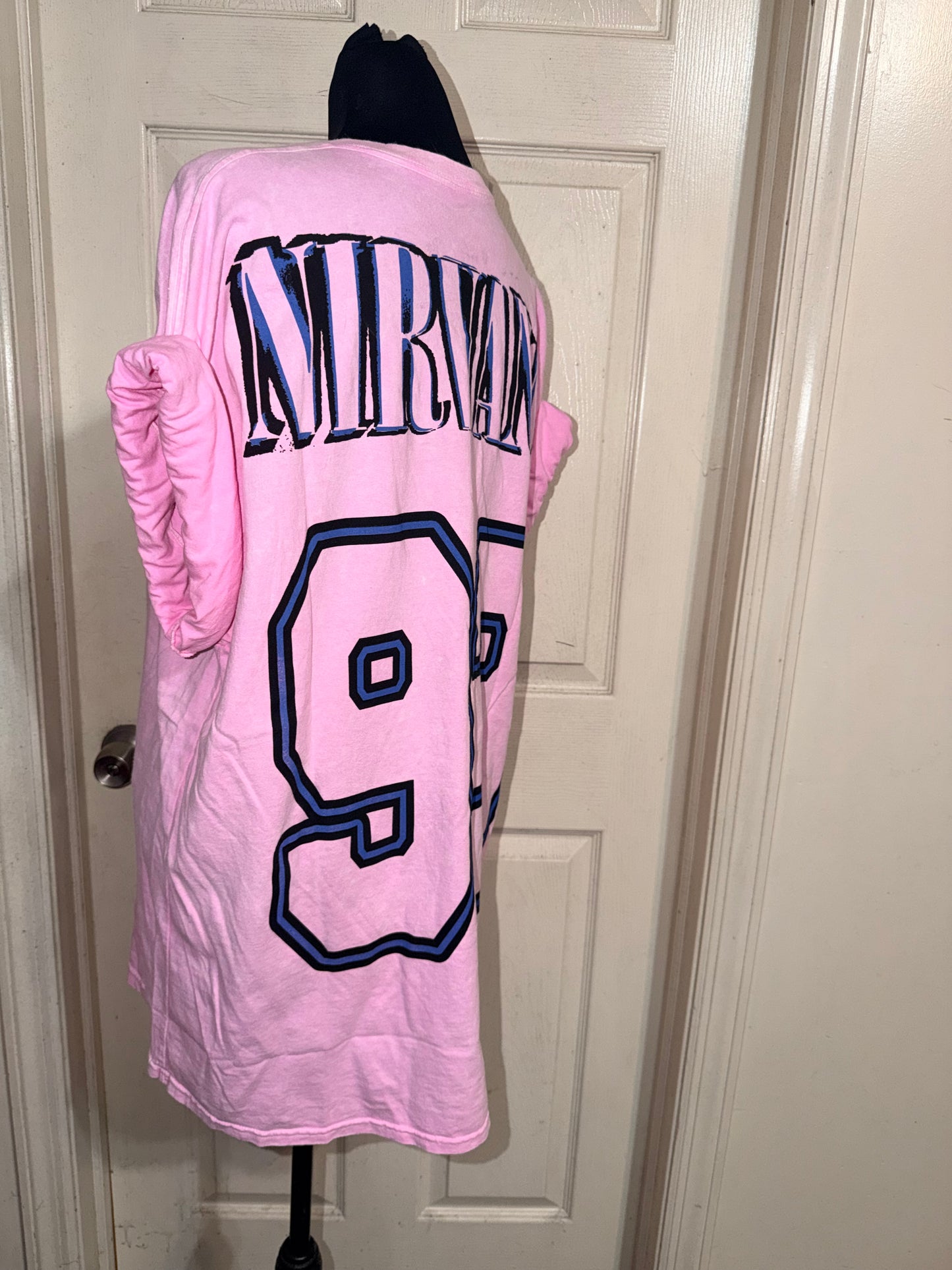 Nirvana Double Sided Oversized Distressed Tee