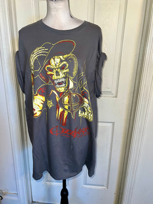 Ozzy Osbourne Ozzfest Oversized Distressed Tee