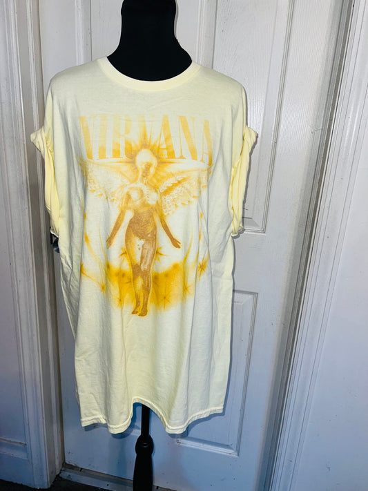 Nirvana Oversized Distressed Tee