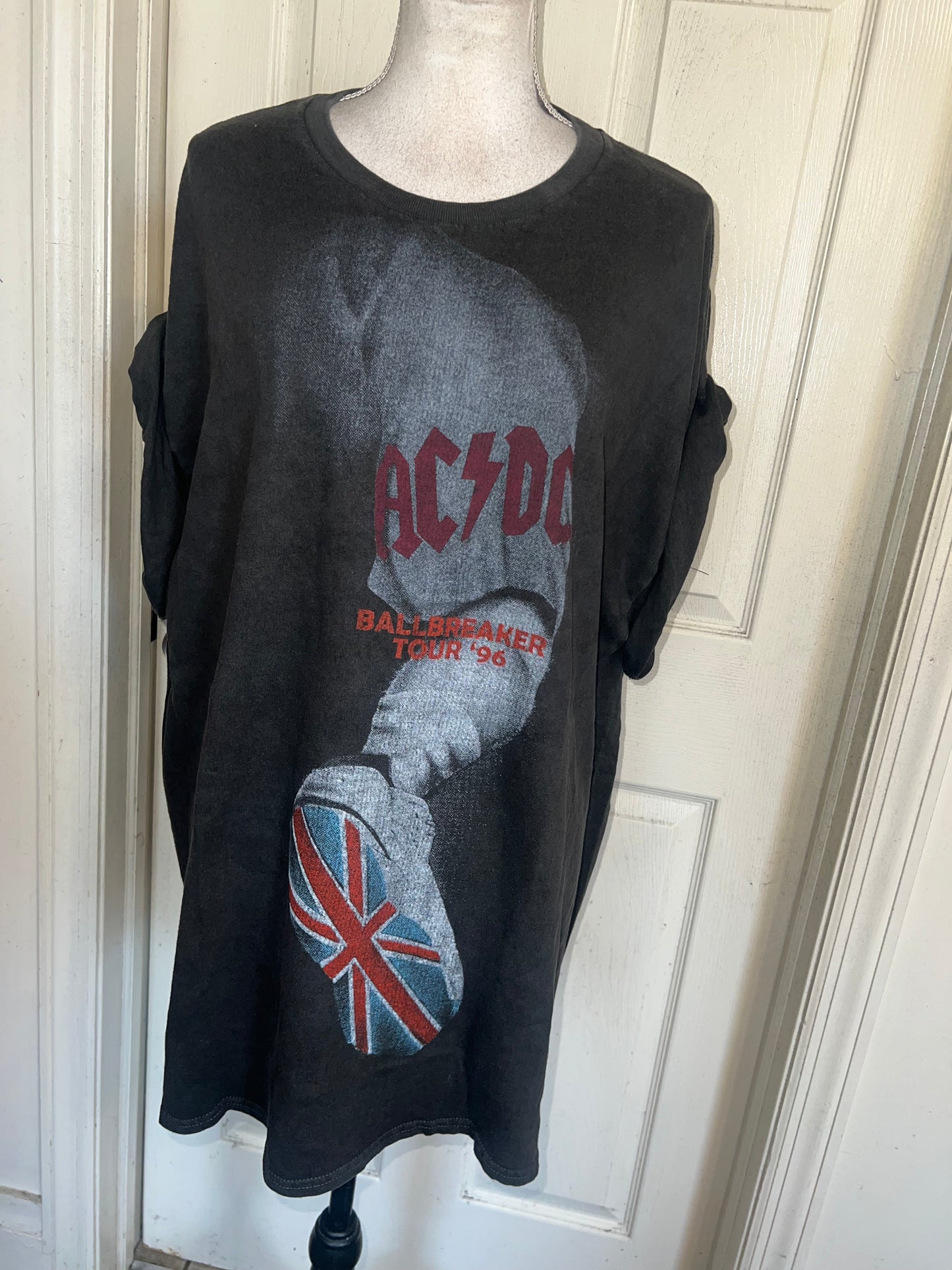 AC/DC Oversized Distressed Tee