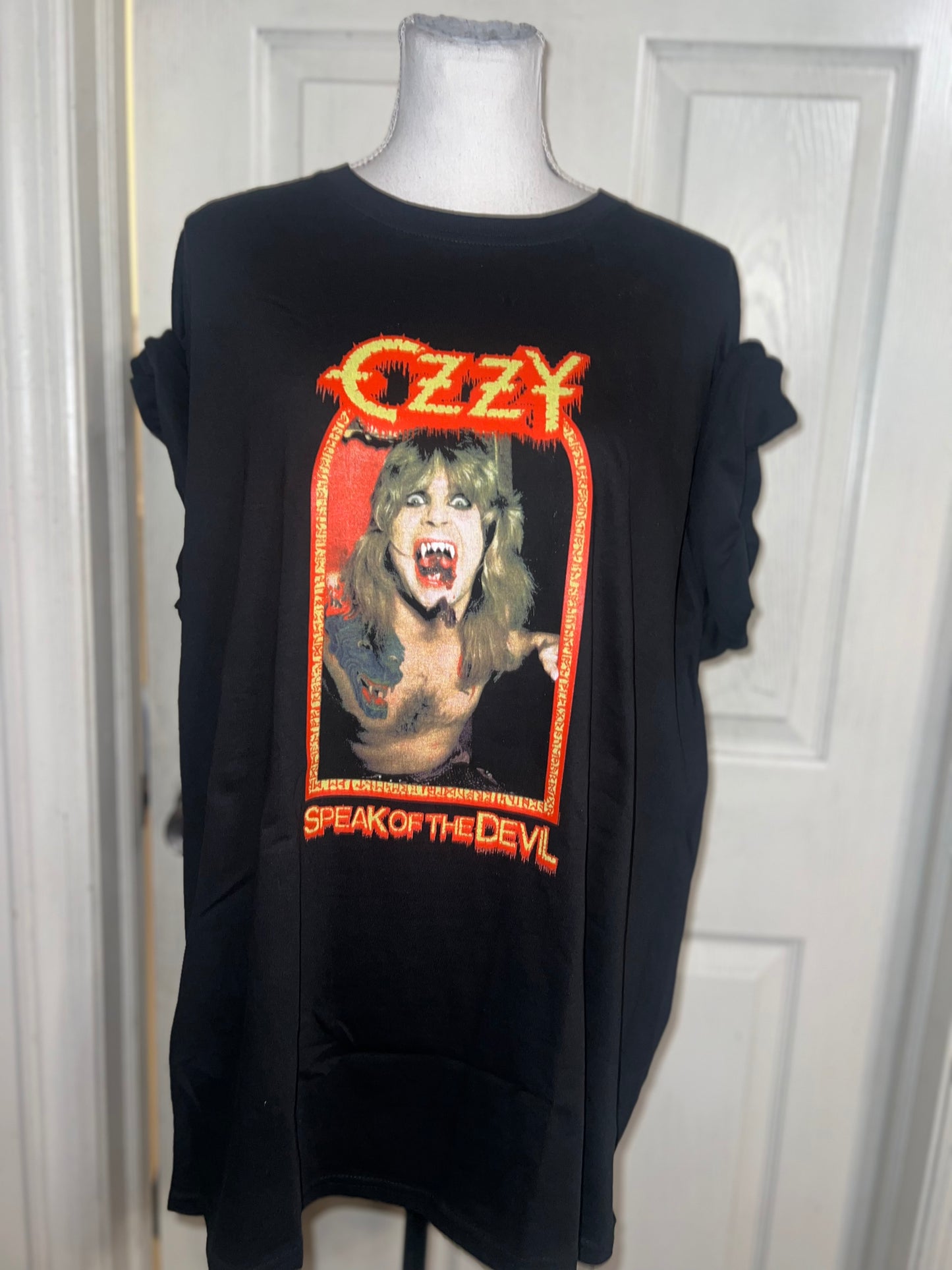 Ozzy Osbourne Double Sided Oversized Distressed Tee