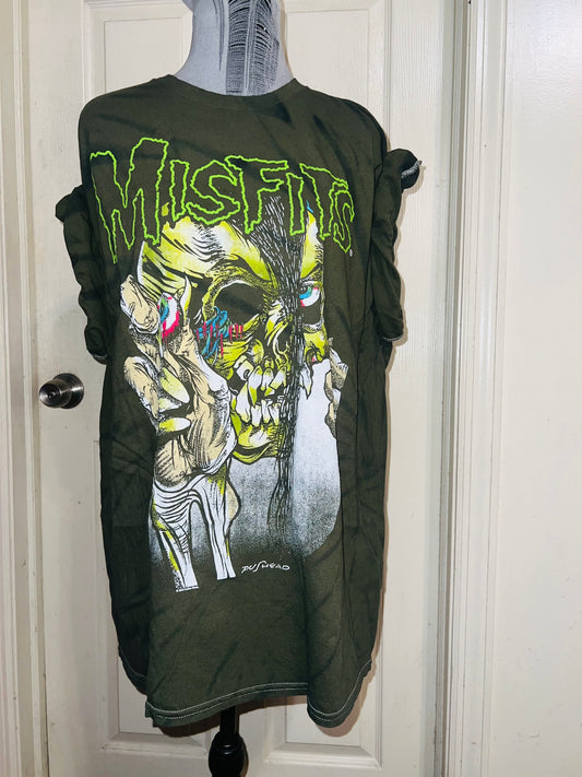 The Misfits Tie Dye Oversized Distressed Tee