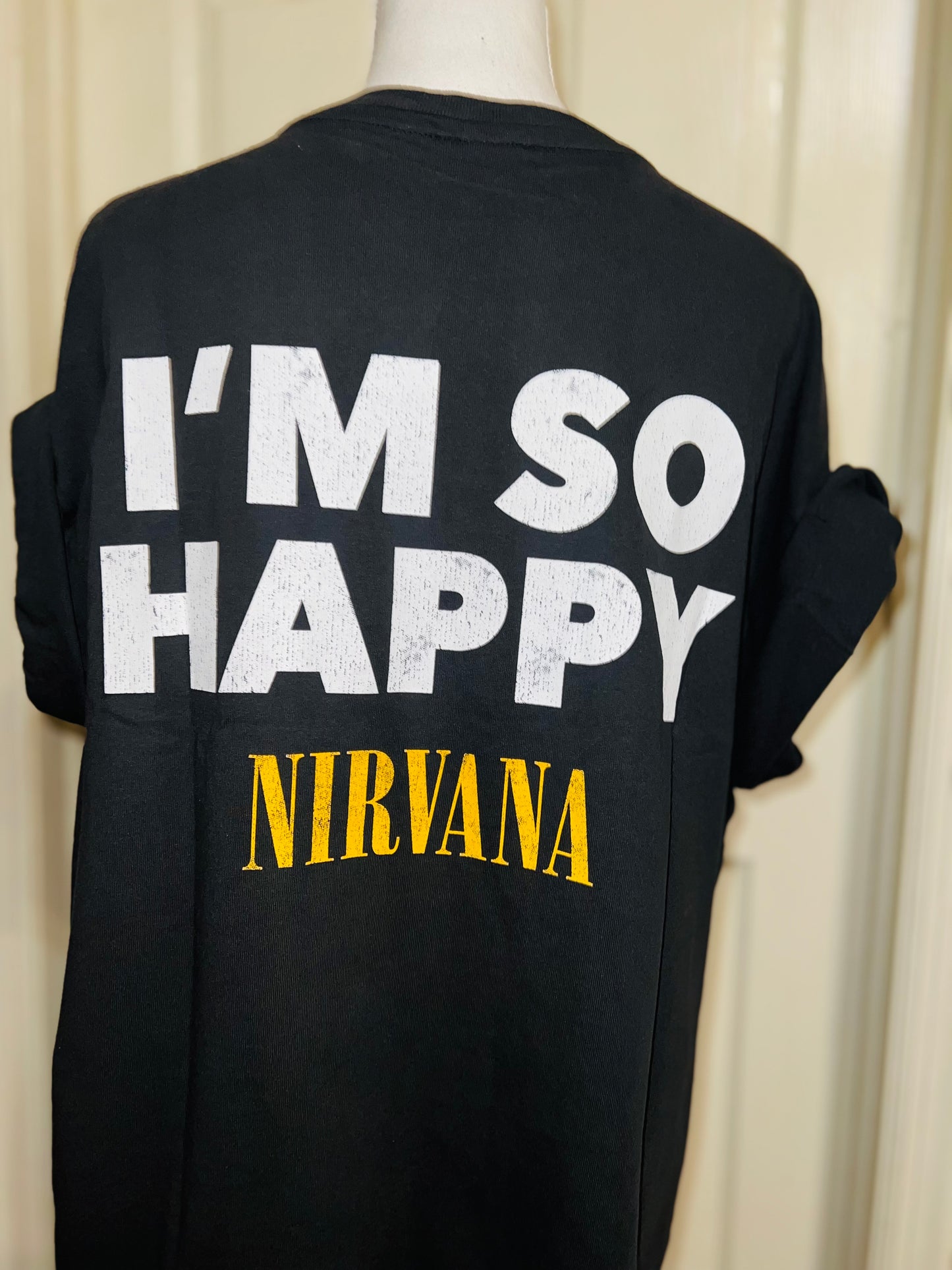 Nirvana Double Sided Oversized Distressed Tee