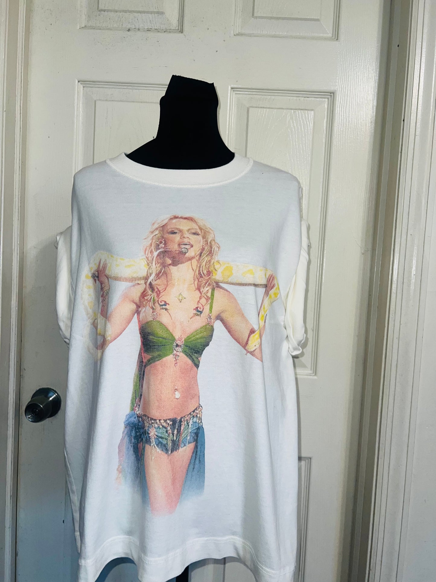 Britney Spears Oversized Distressed Tee