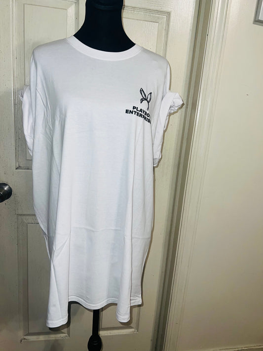 Playboy Double Sided Oversized Distressed Tee