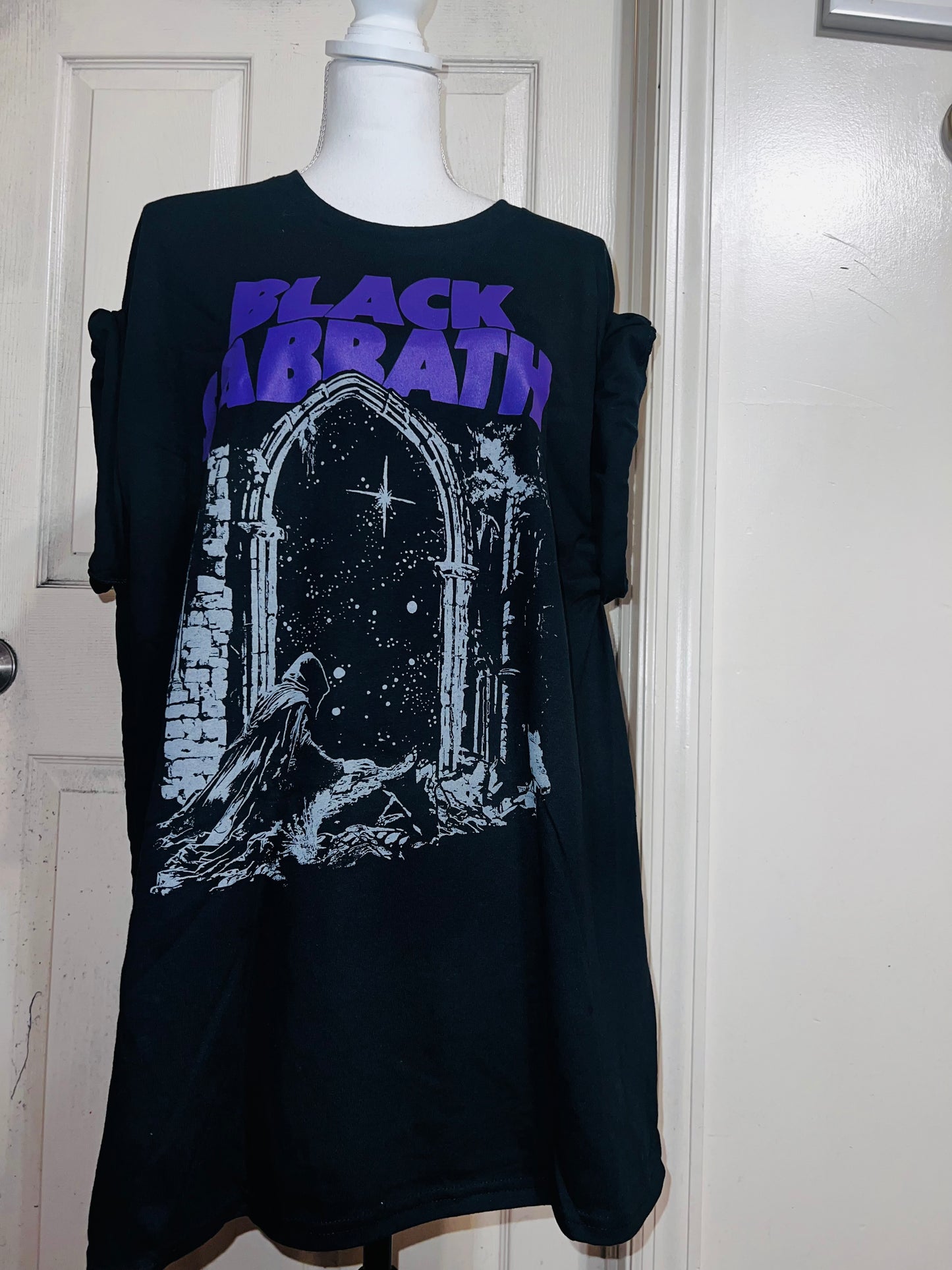 Black Sabbath Oversized Distressed Tee
