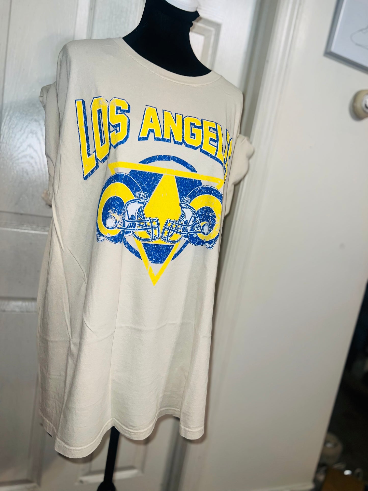 Los Angeles Chargers Oversized Distressed Tee