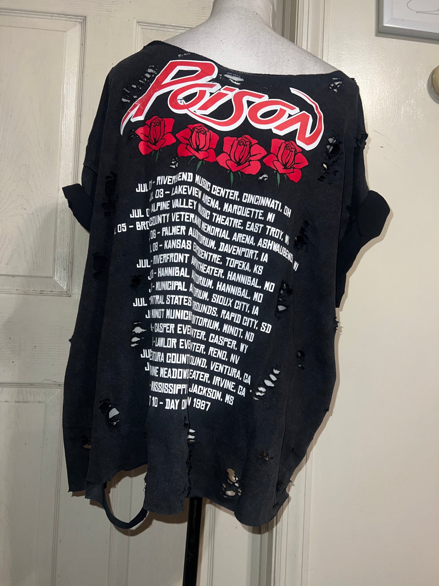 Poison Double Sided Oversized Distressed Tee