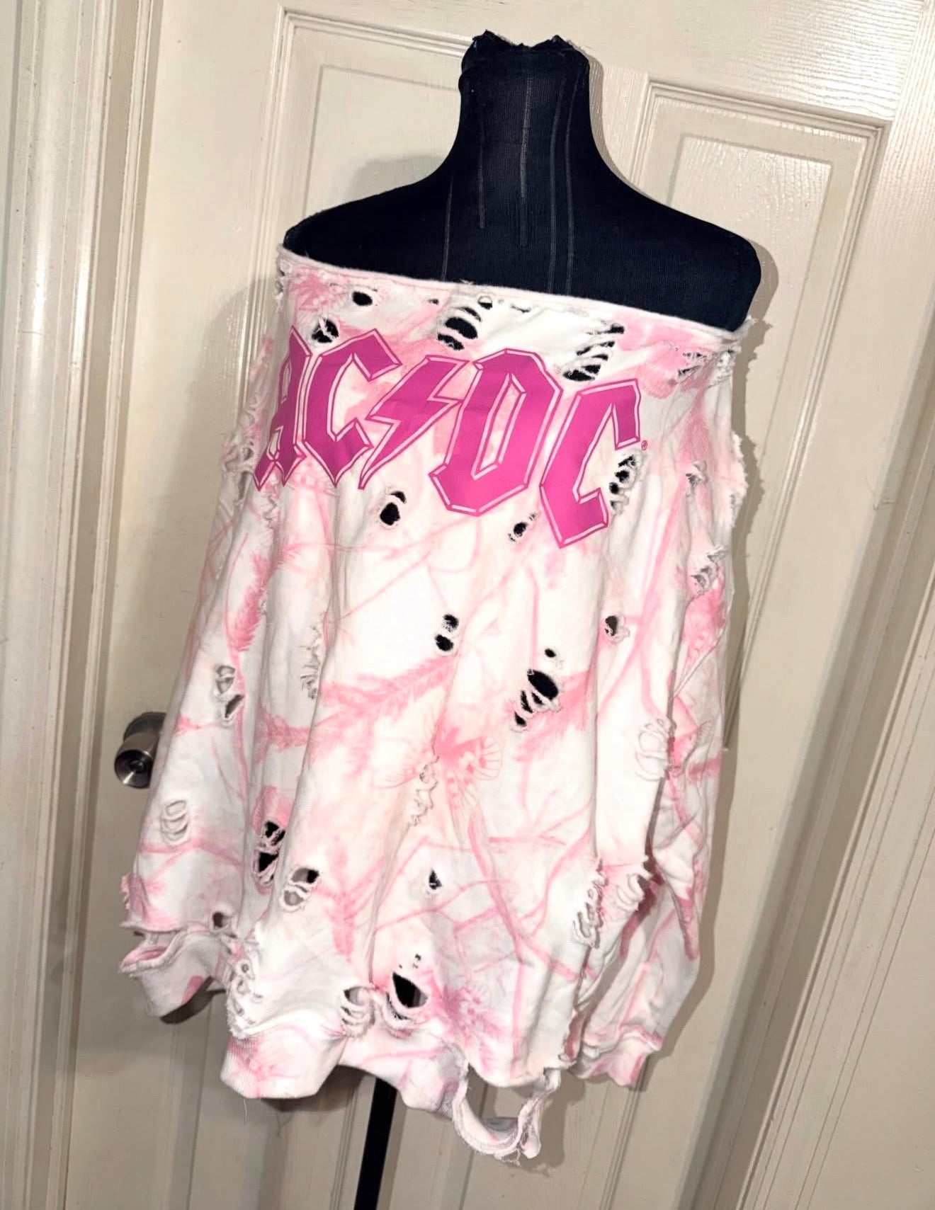 AC/DC OFTS Oversized Distressed Sweatshirt