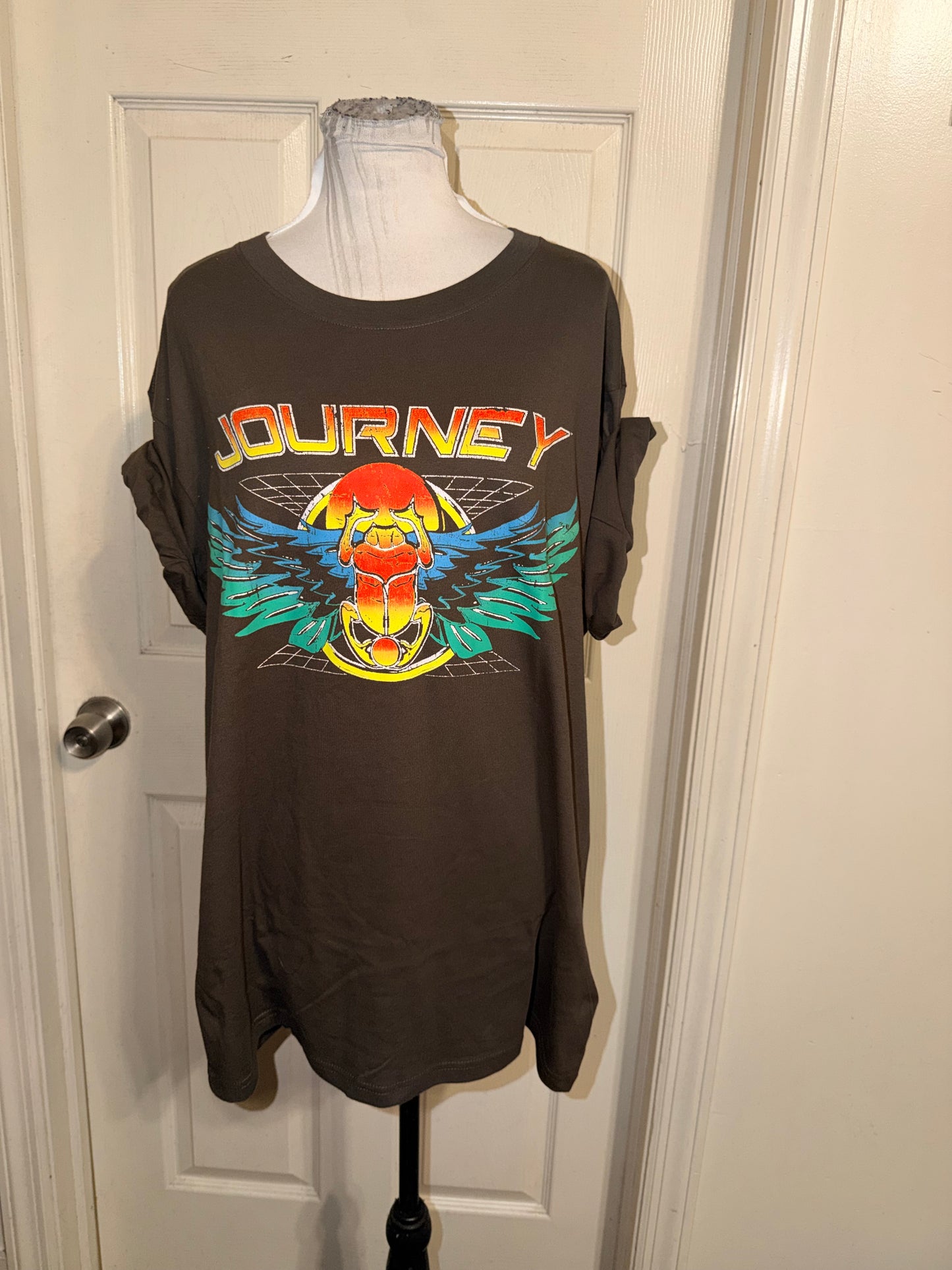 Journey Double Sided Oversized Distressed Tee